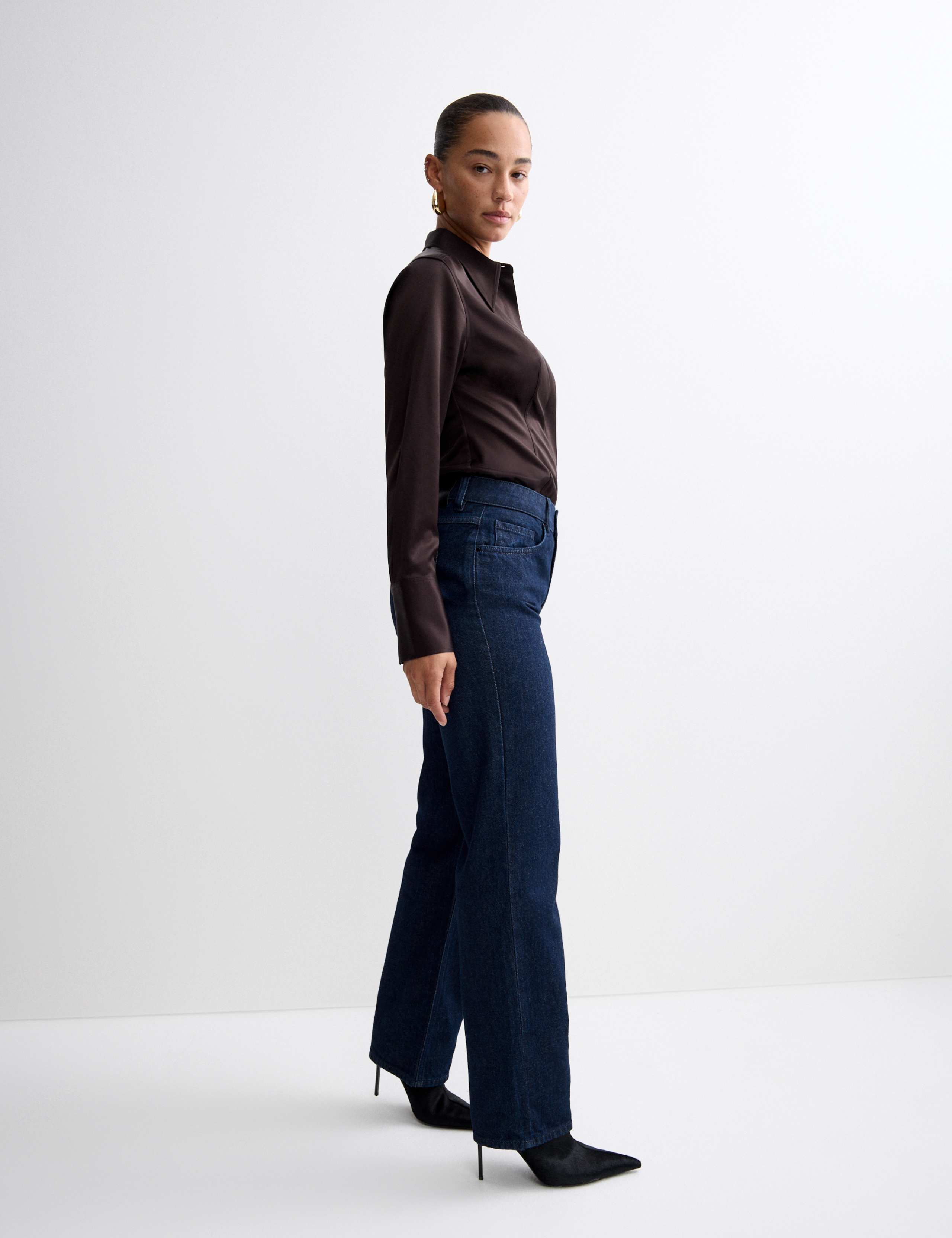 Pure Cotton High Waisted Wide Leg Jeans 5 of 8