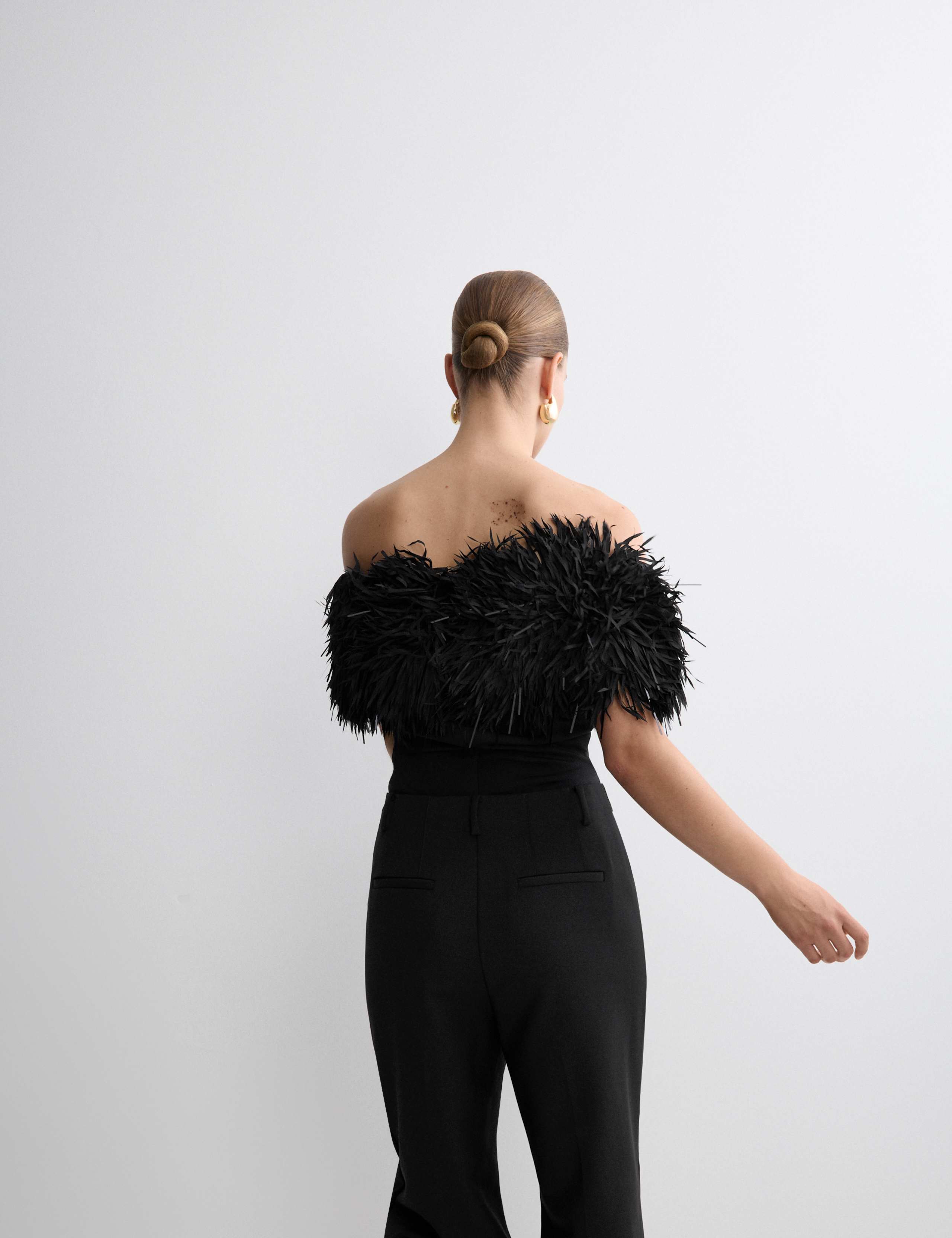 Feather Detail Off The Shoulder Top 5 of 6