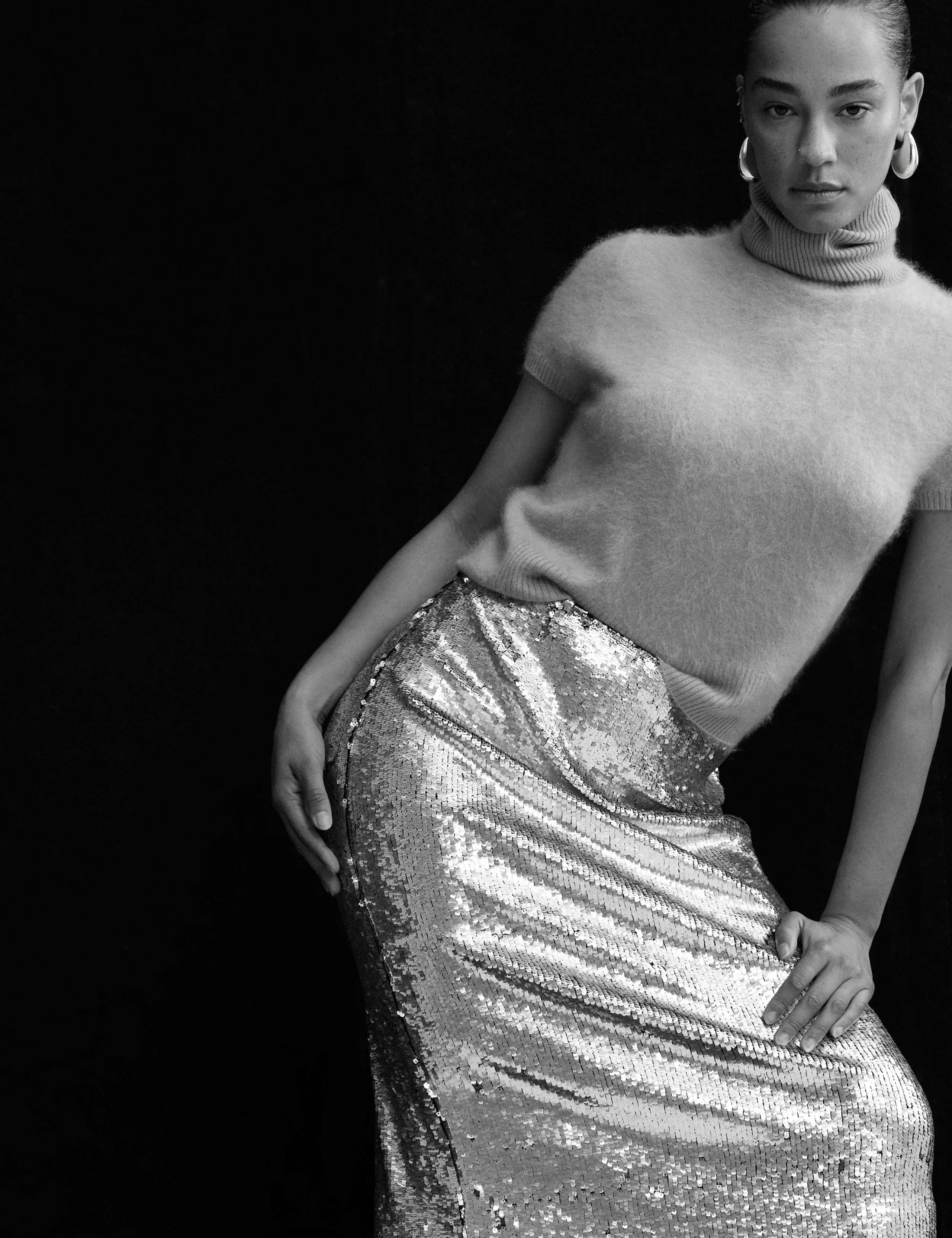 Sequin Midi Column Skirt 5 of 5