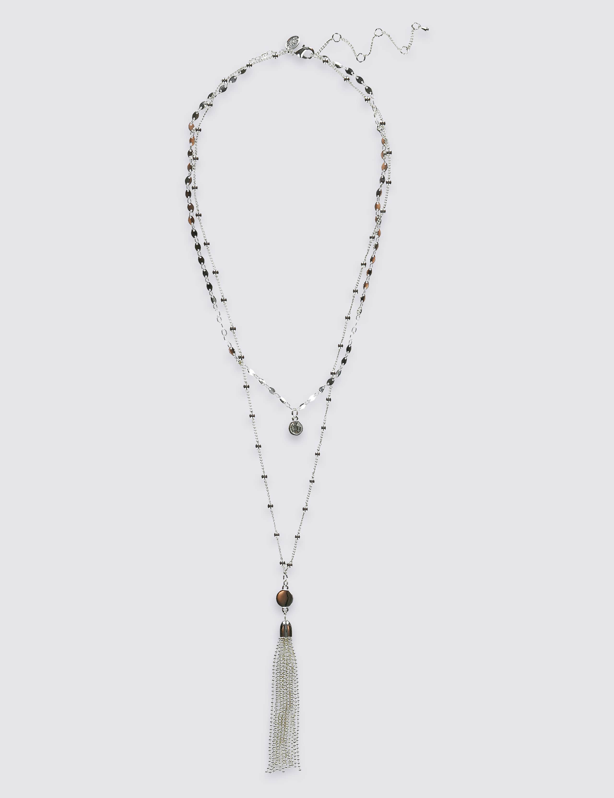 Silver Plated Tassel Necklace 1 of 2