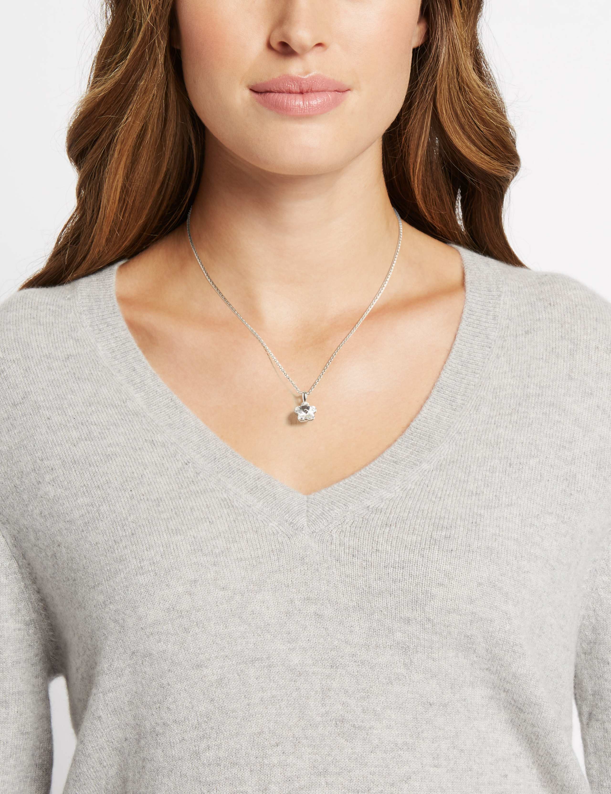 Flower Necklace with Swarovski® Crystals 1 of 3