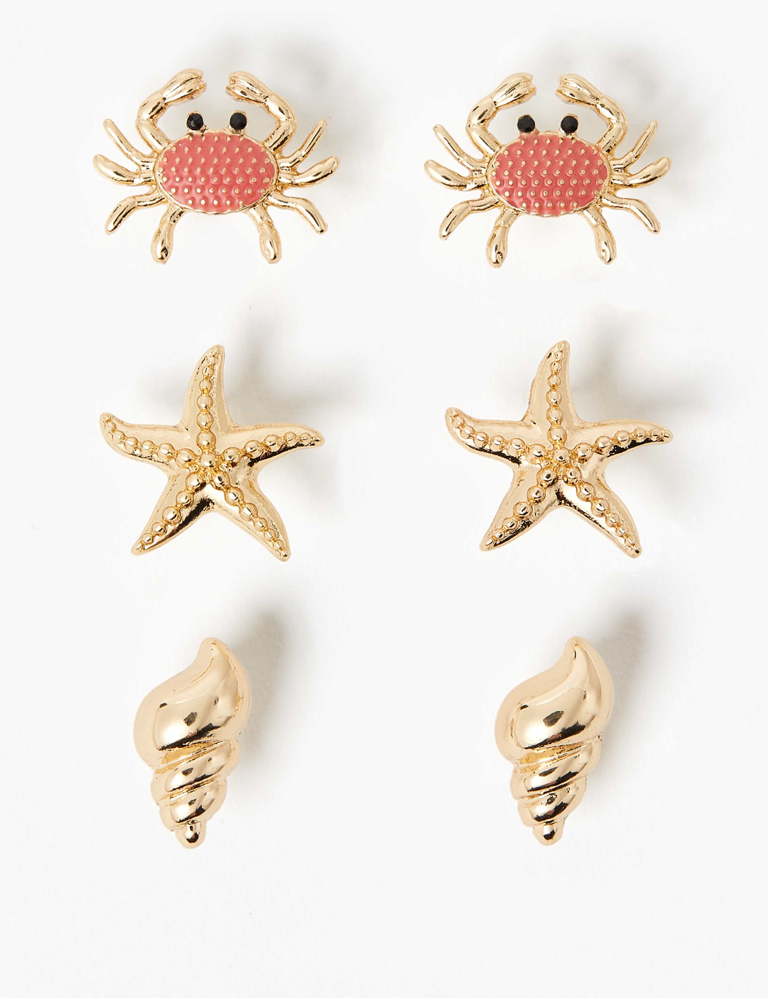 Sea Shell Multi Pack Stud Earrings 1 of 1