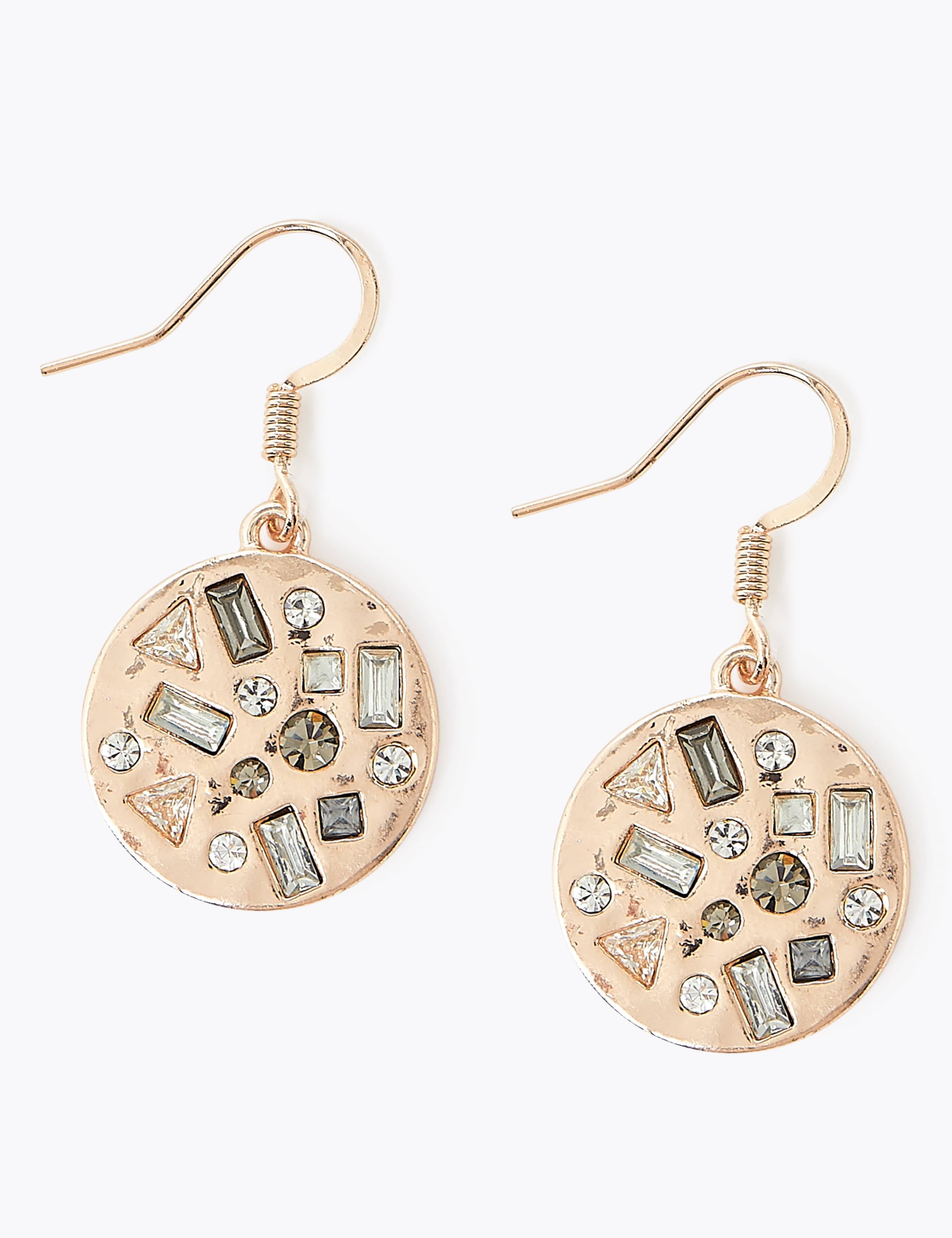 Gem Encrusted Mosaic Drop Earrings 1 of 1