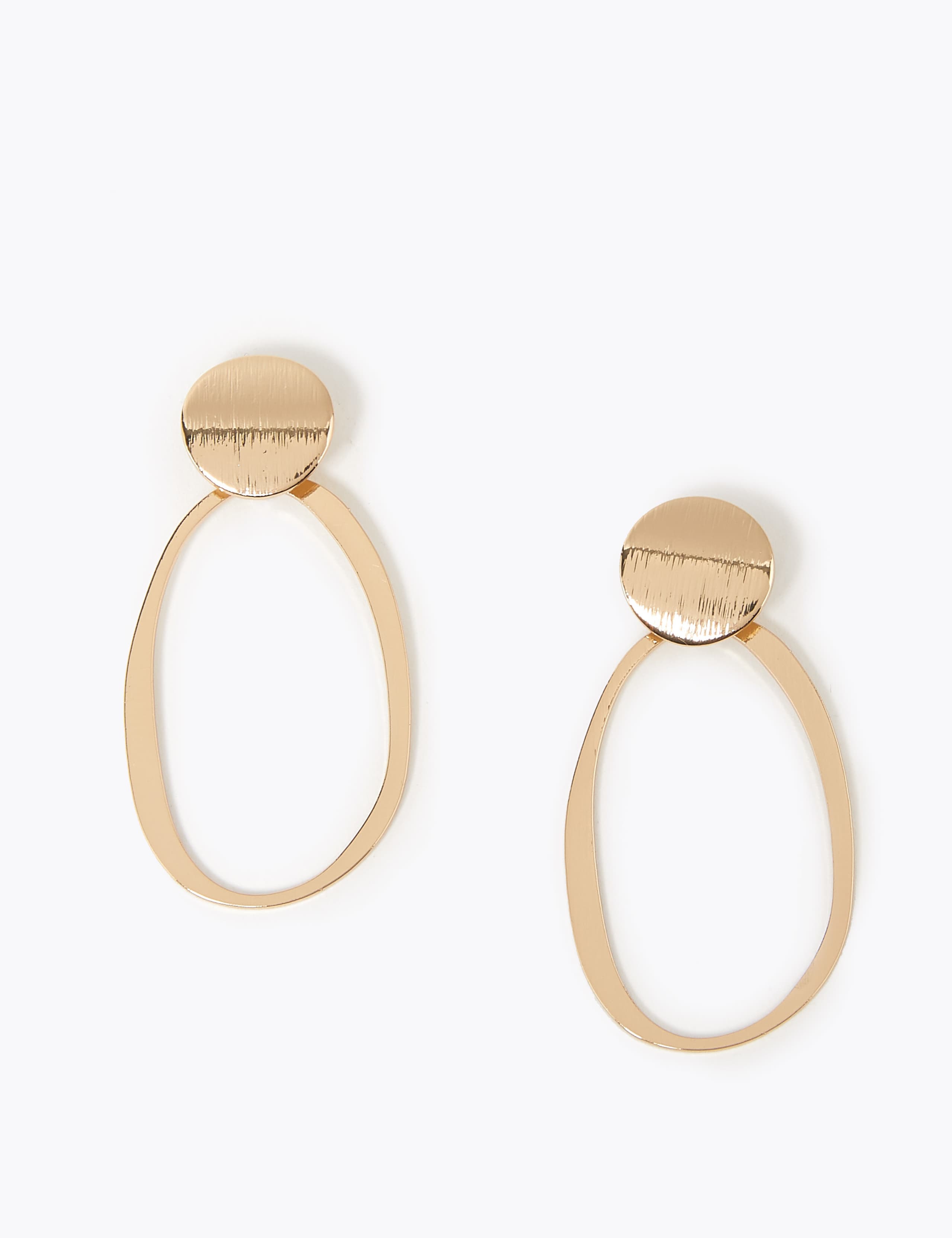 Flat Stud Hoop Earrings 1 of 1