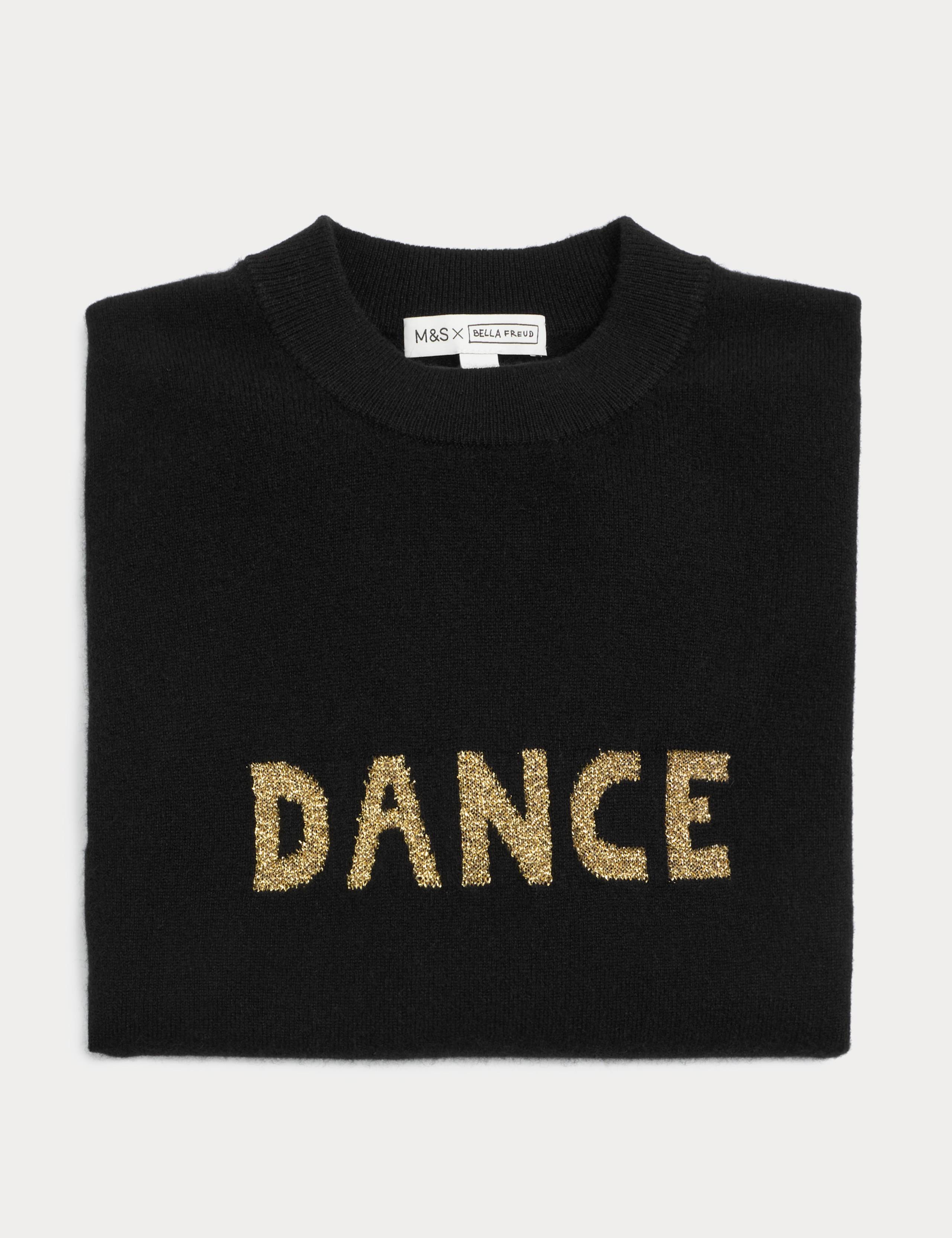Pure Cashmere Dance Slogan Jumper 5 of 5