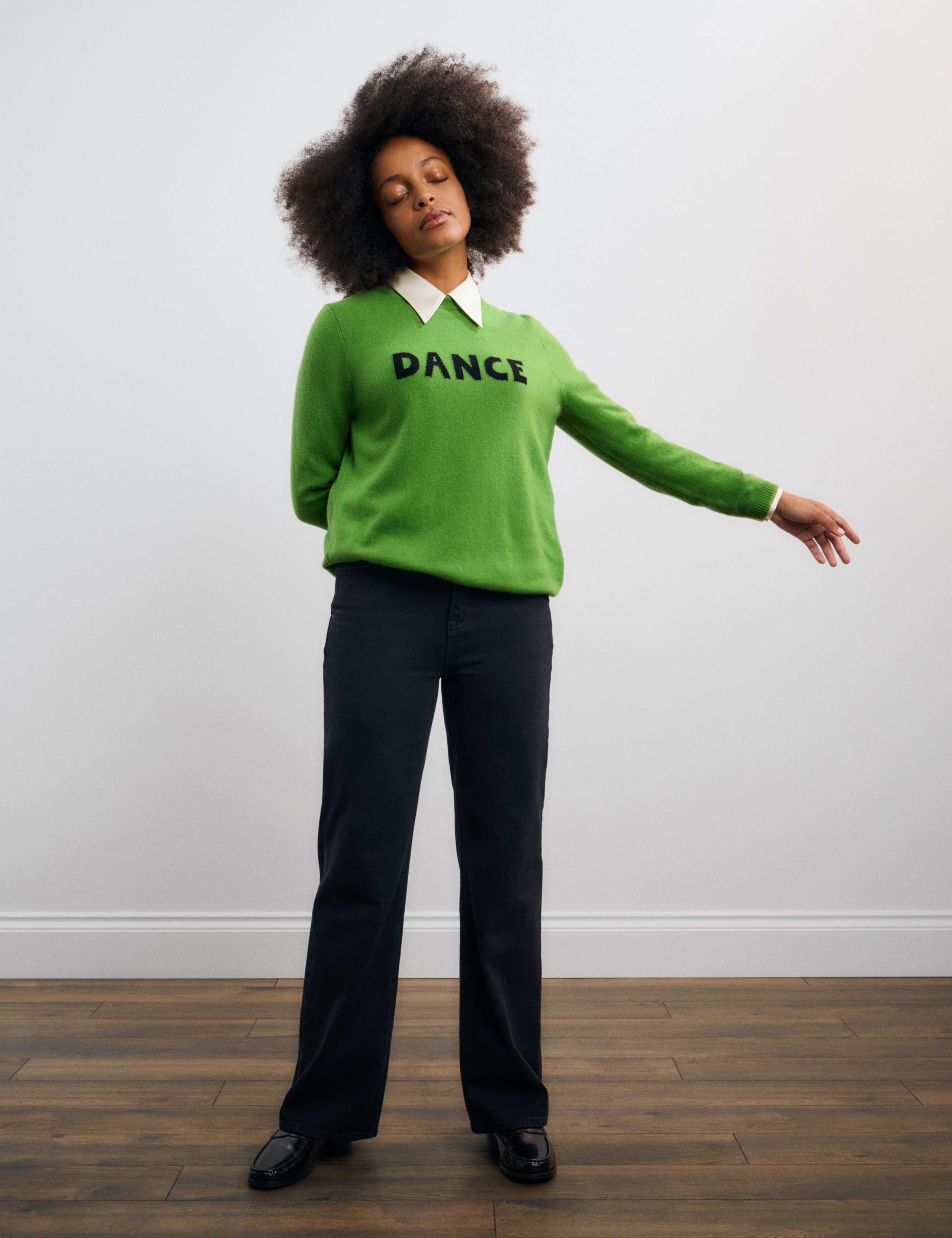 Pure Cashmere Dance Slogan Jumper 3 of 6