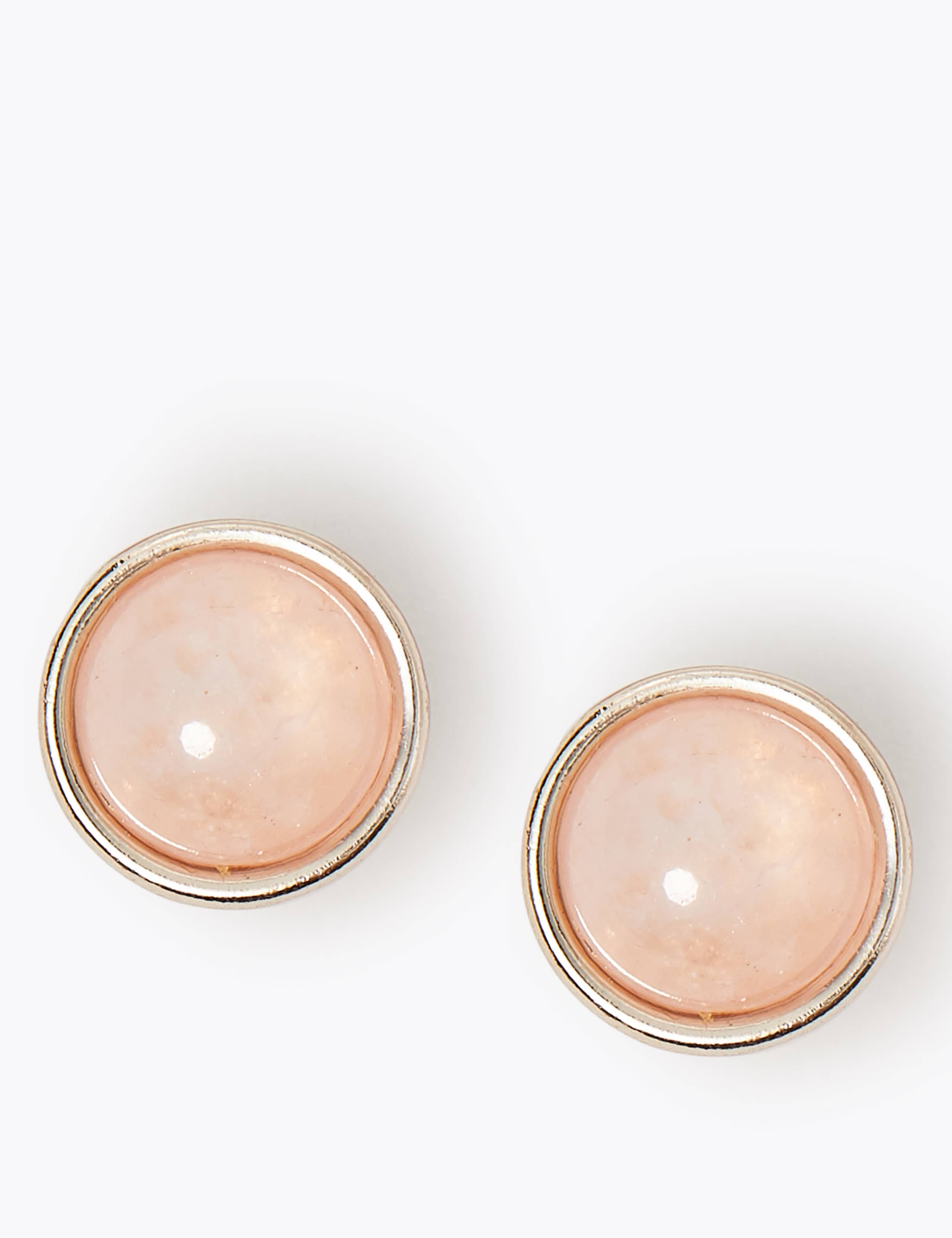 Rose Quartz Stud Earrings 1 of 1