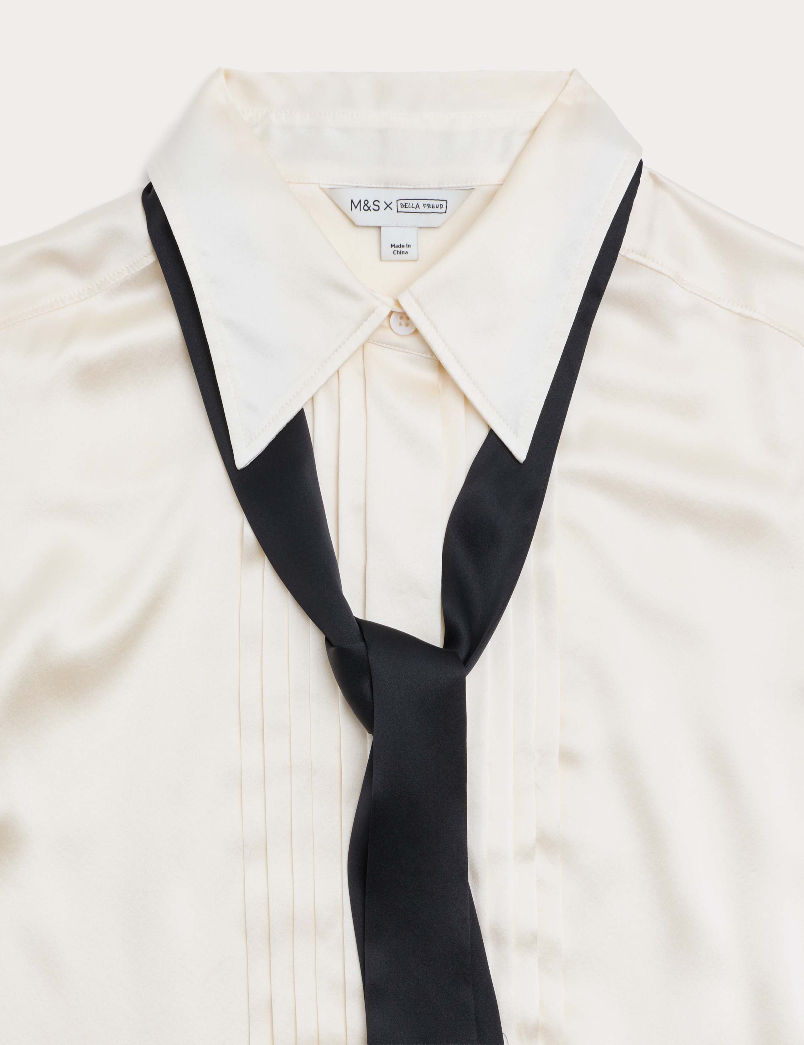 Pure Silk Pleat Detail Shirt 7 of 7