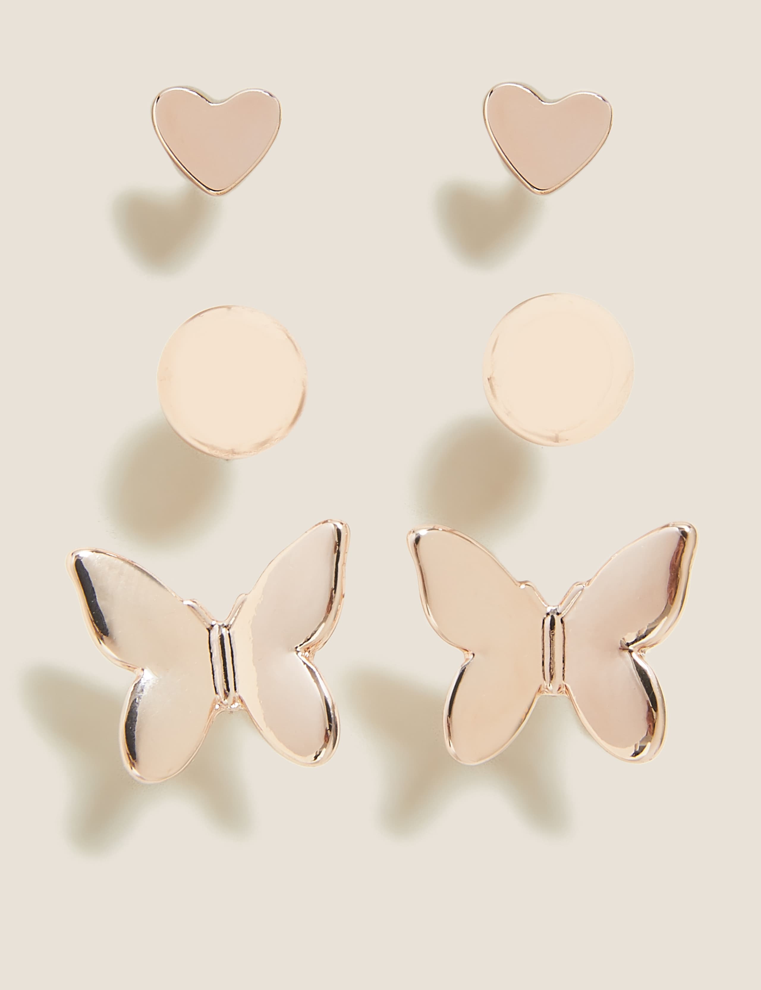 3 Pack Butterfly Stud Earrings 1 of 1