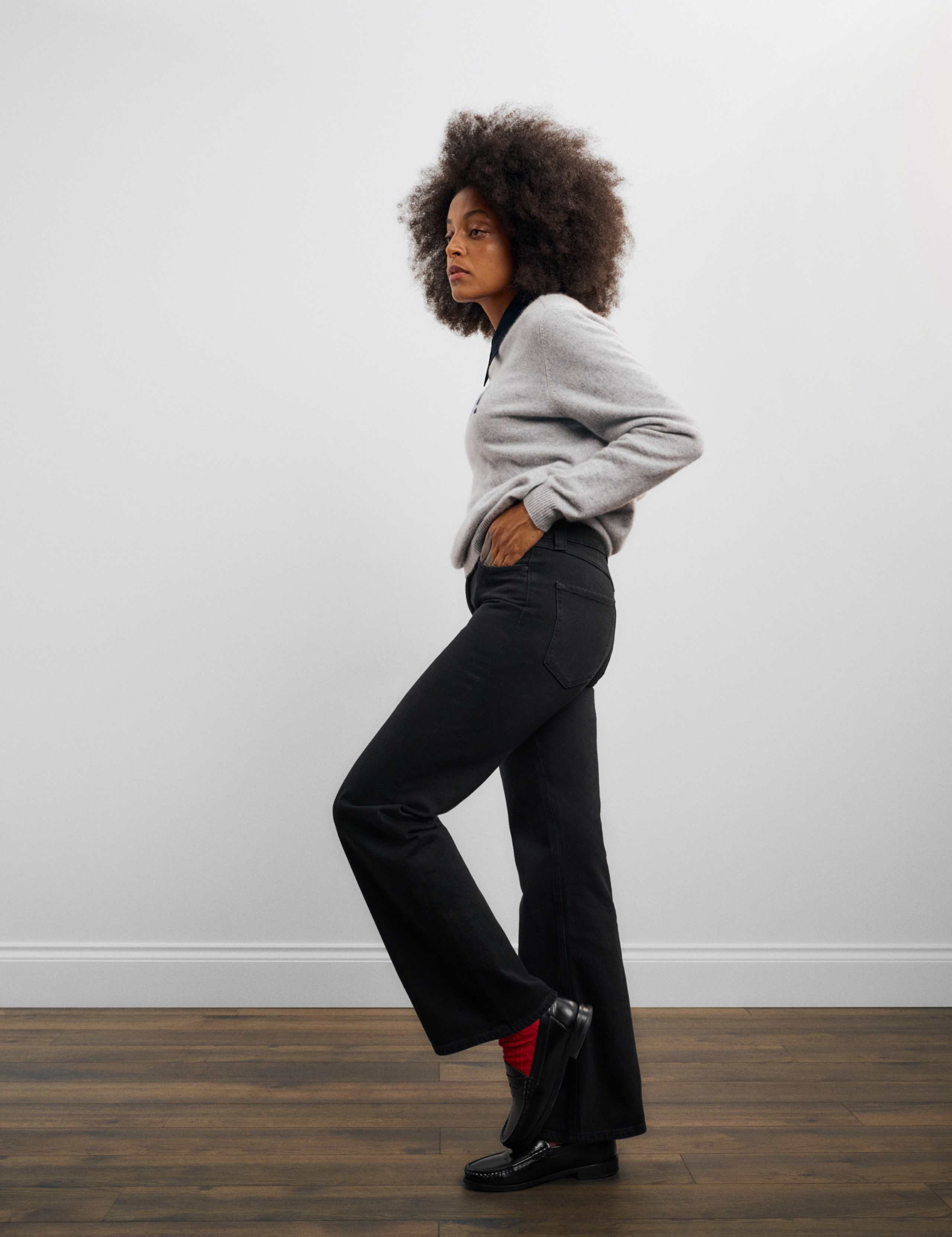 Cotton Rich High Waisted Wide Leg Jeans 4 of 7