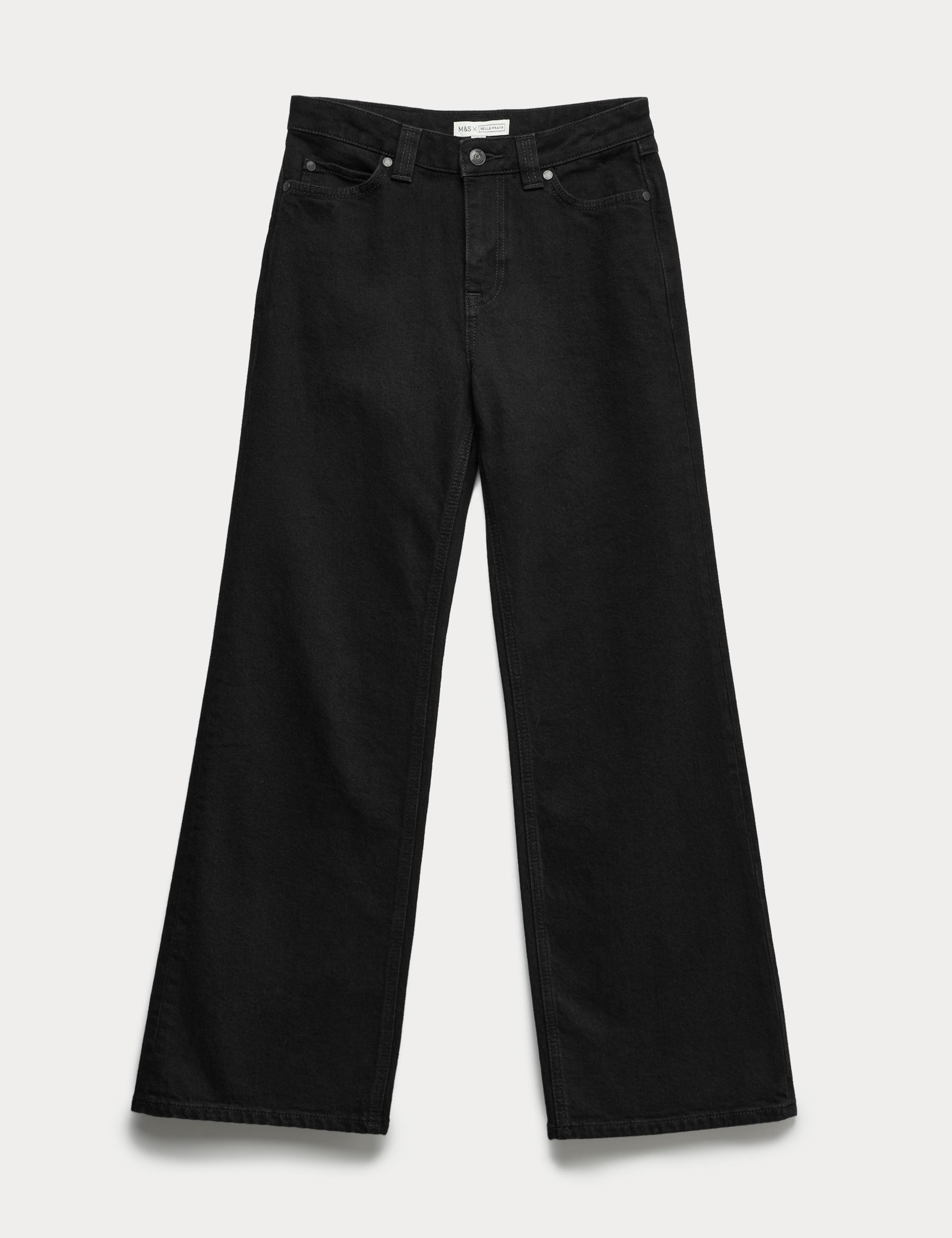 Cotton Rich High Waisted Wide Leg Jeans 2 of 7