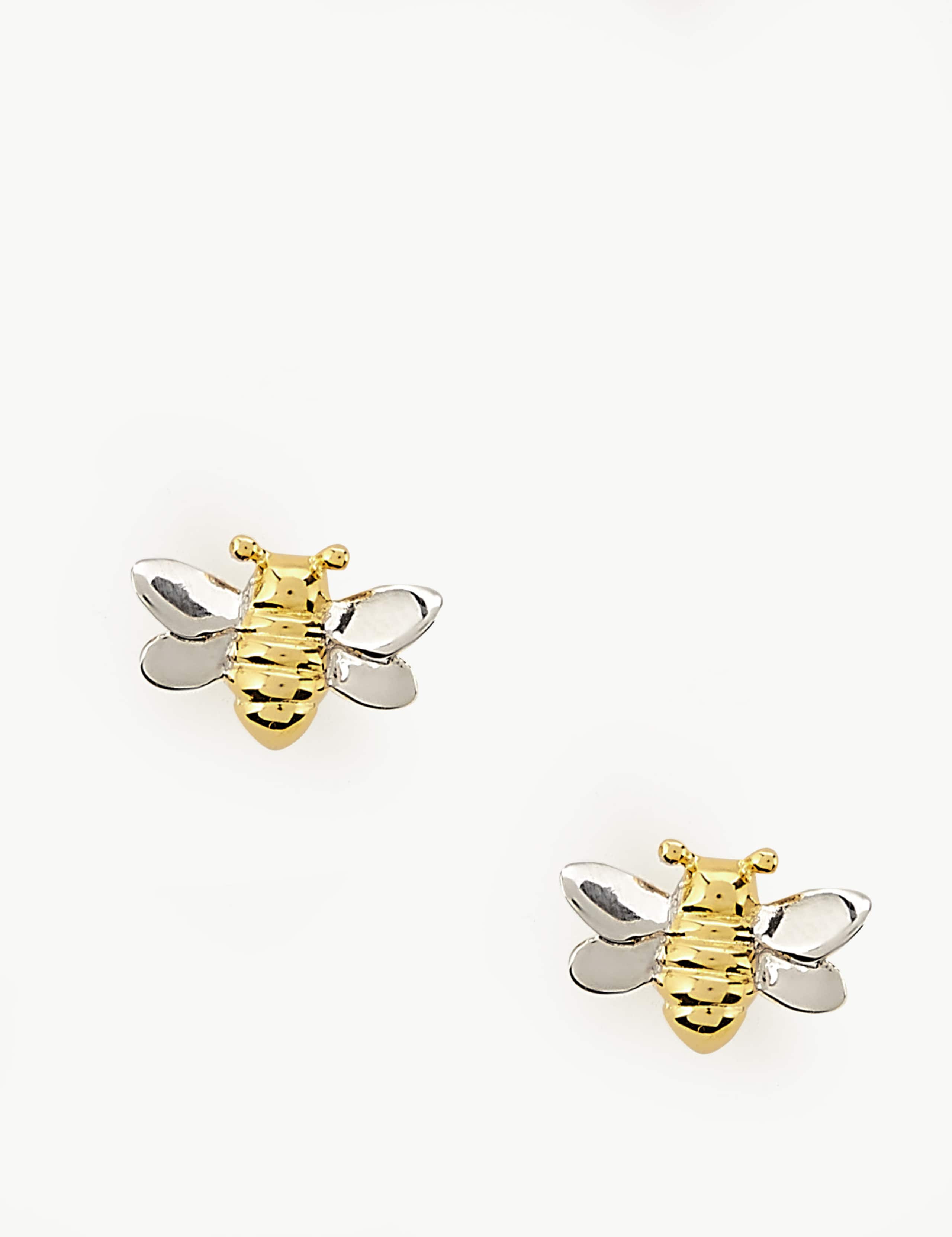 Sterling Silver Bee Stud Earrings 1 of 2