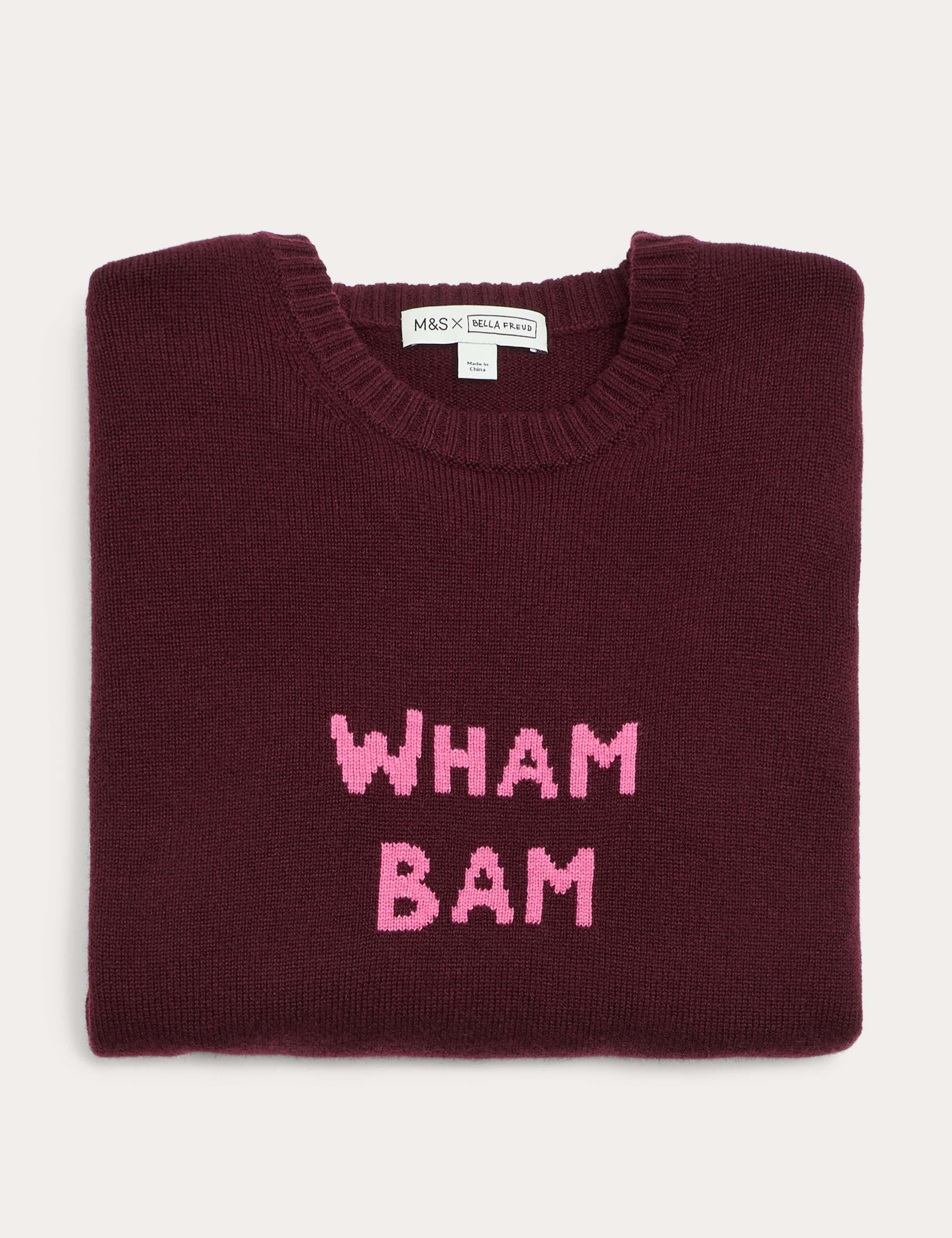 Merino Wool Rich Slogan Relaxed Jumper 6 of 6