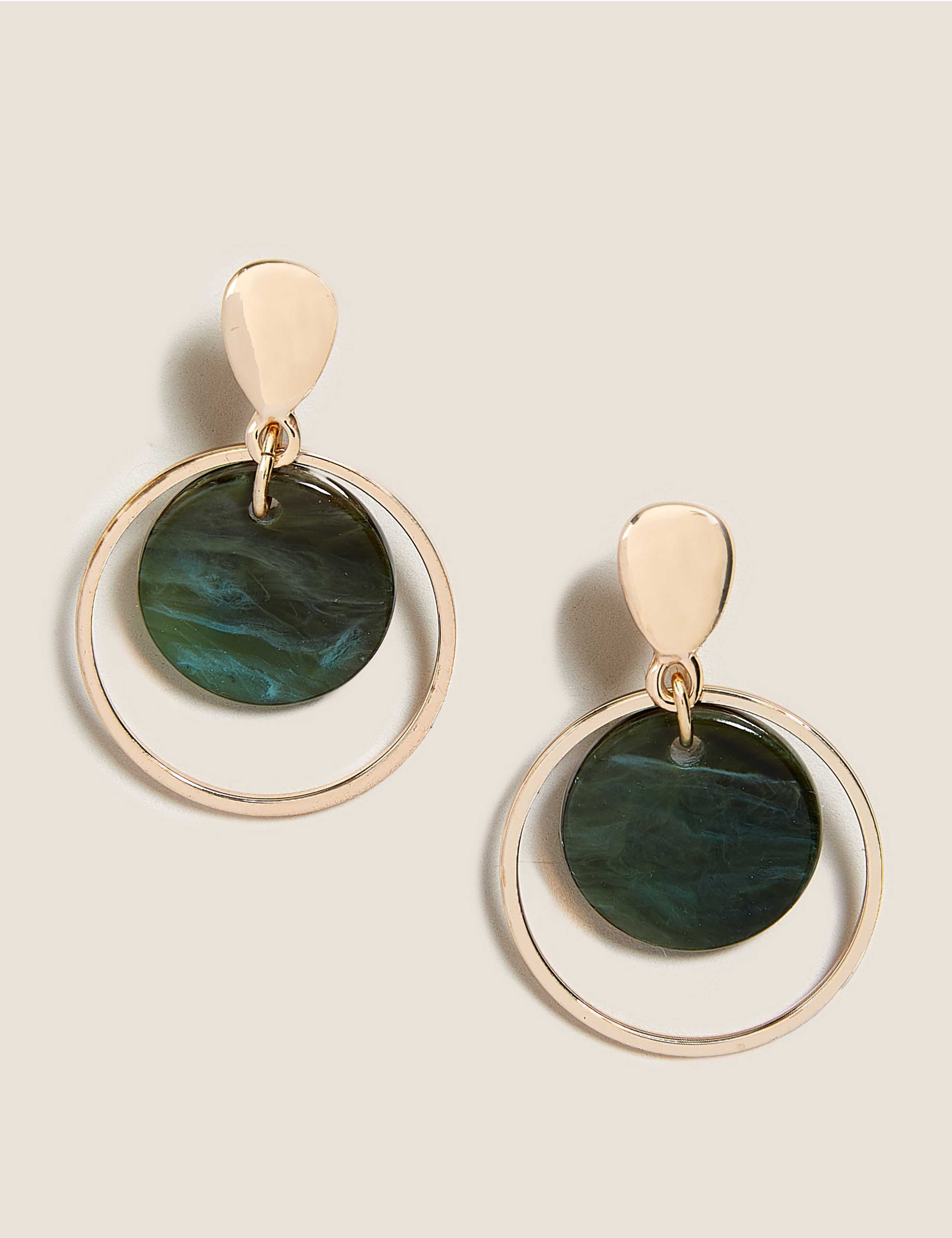 Resin Circle Drop Earrings 1 of 1