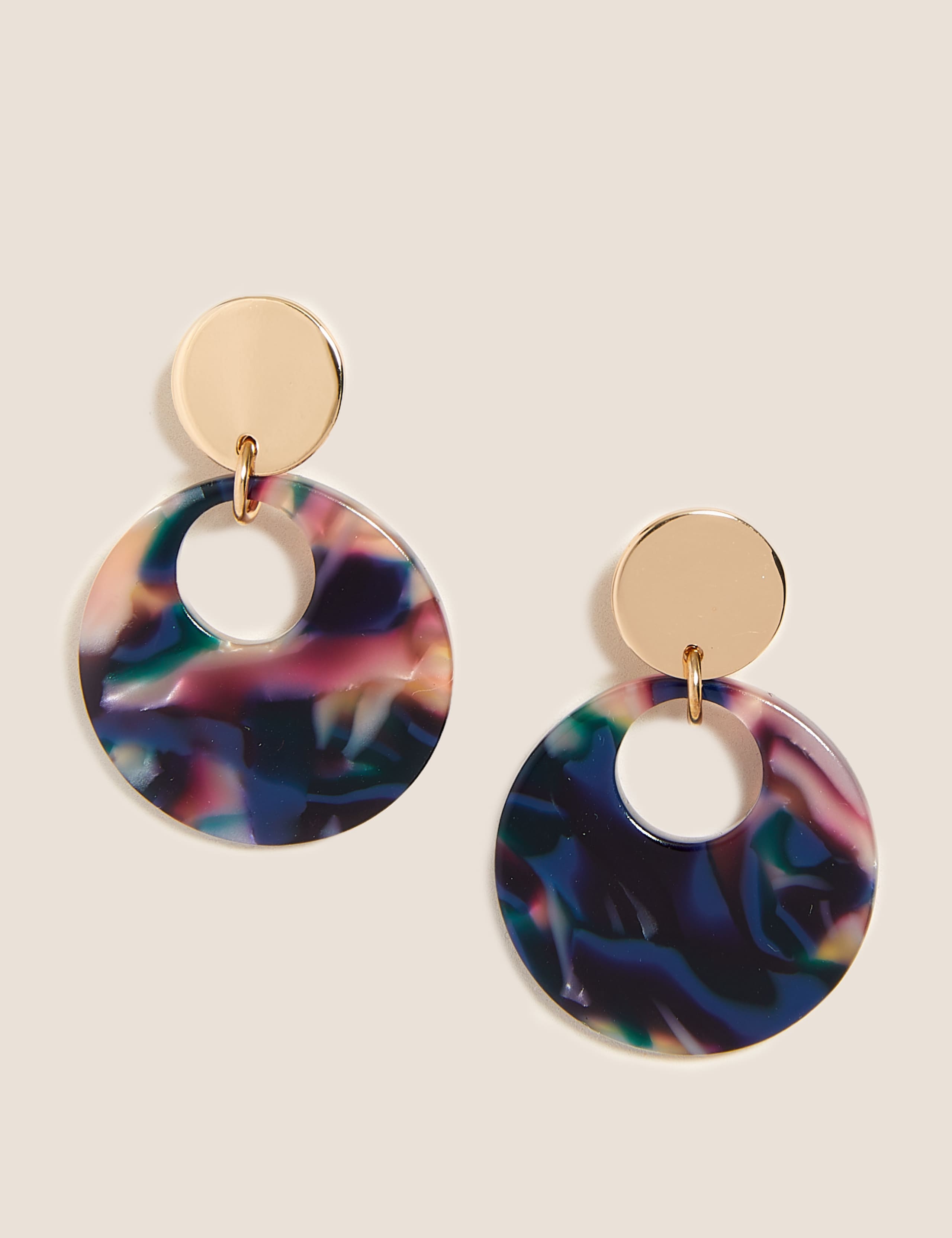Resin Disc Drop Earrings 1 of 1