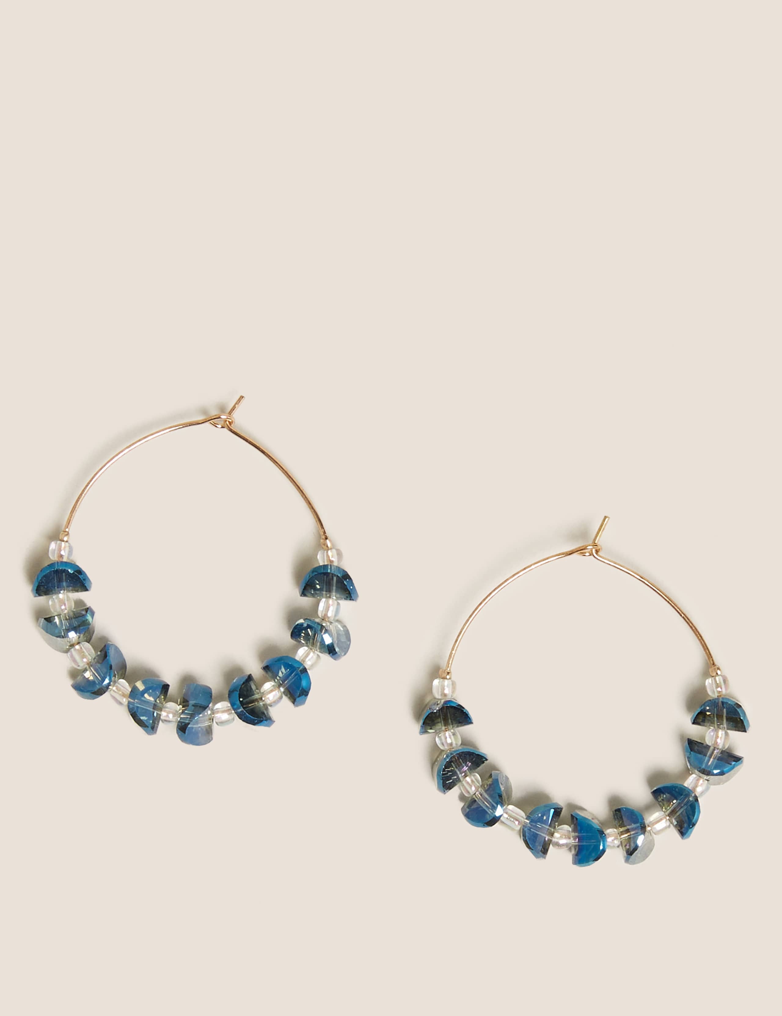 Glass Sparkle Hoop Earrings 1 of 1