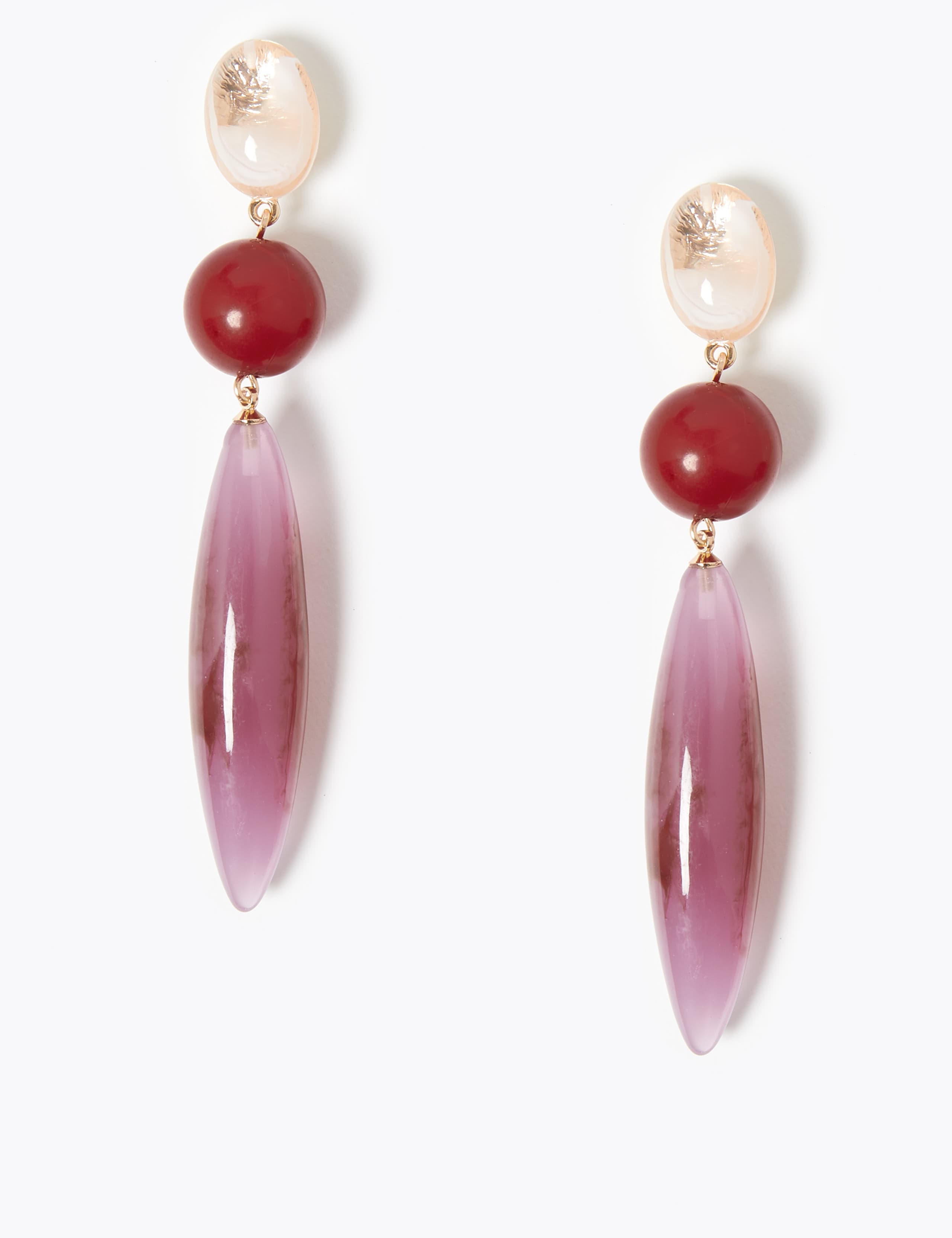 Triple Bead Drop Earrings 1 of 1