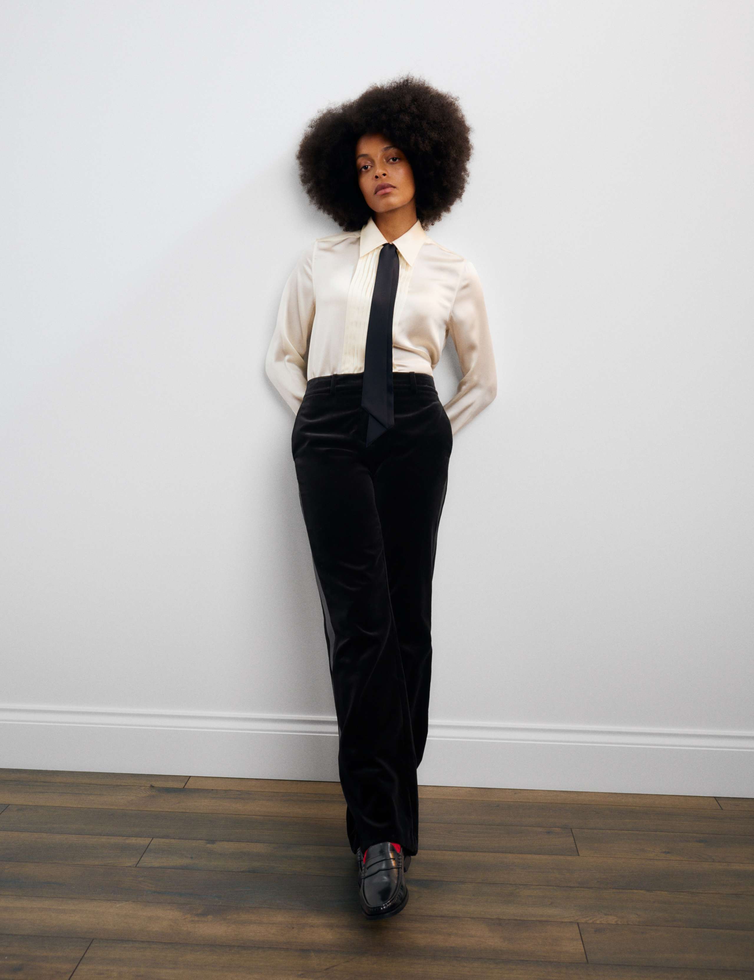 Velvet Straight Leg Trousers 3 of 6