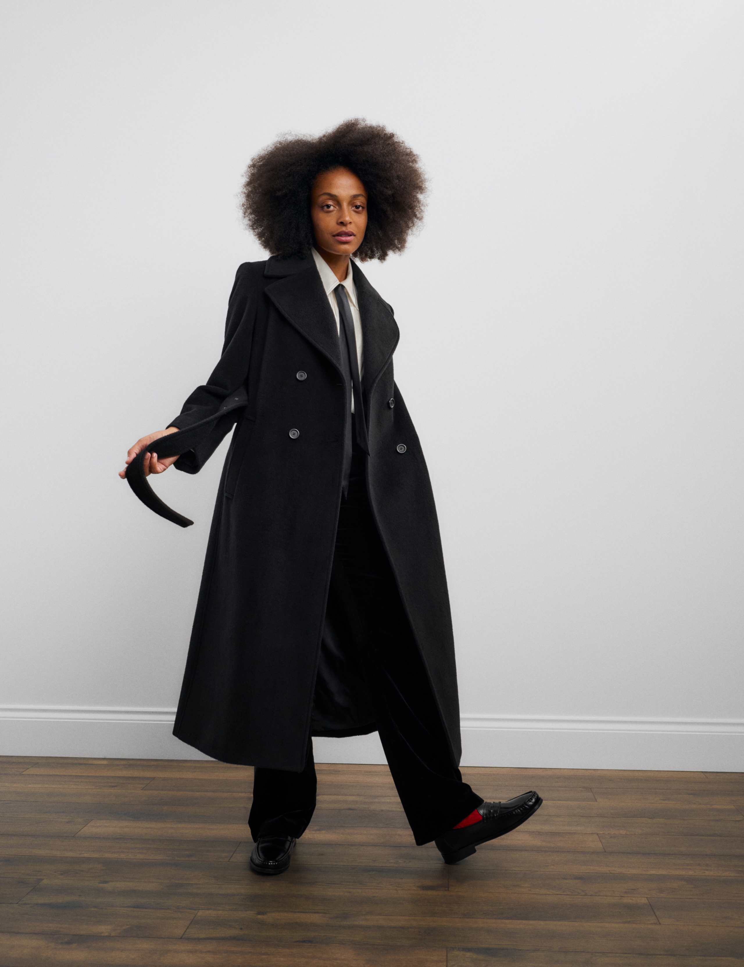 Pure Wool Belted Double Breasted Coat 4 of 8