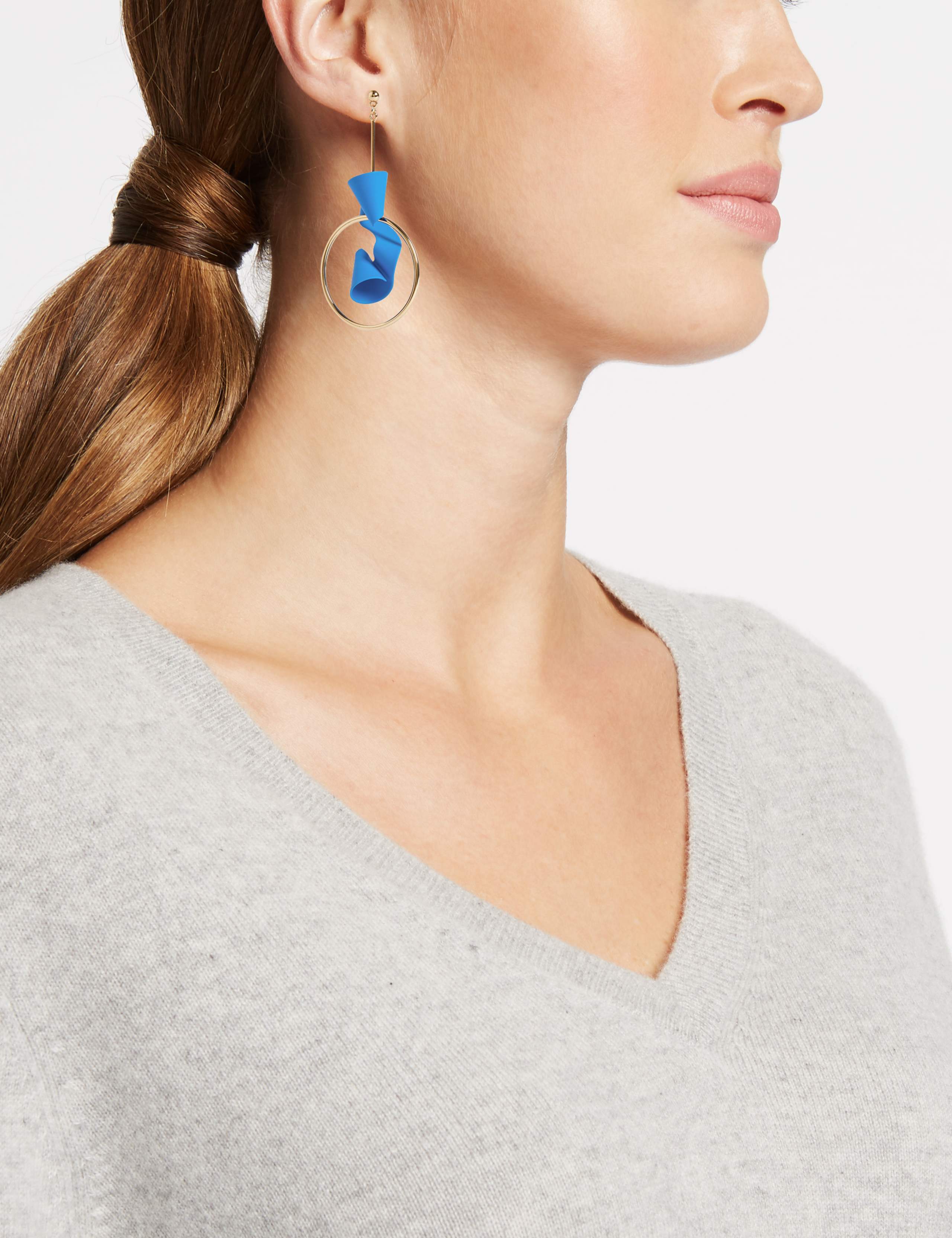 Spiral Shapes Mismatch Drop Earrings 1 of 2