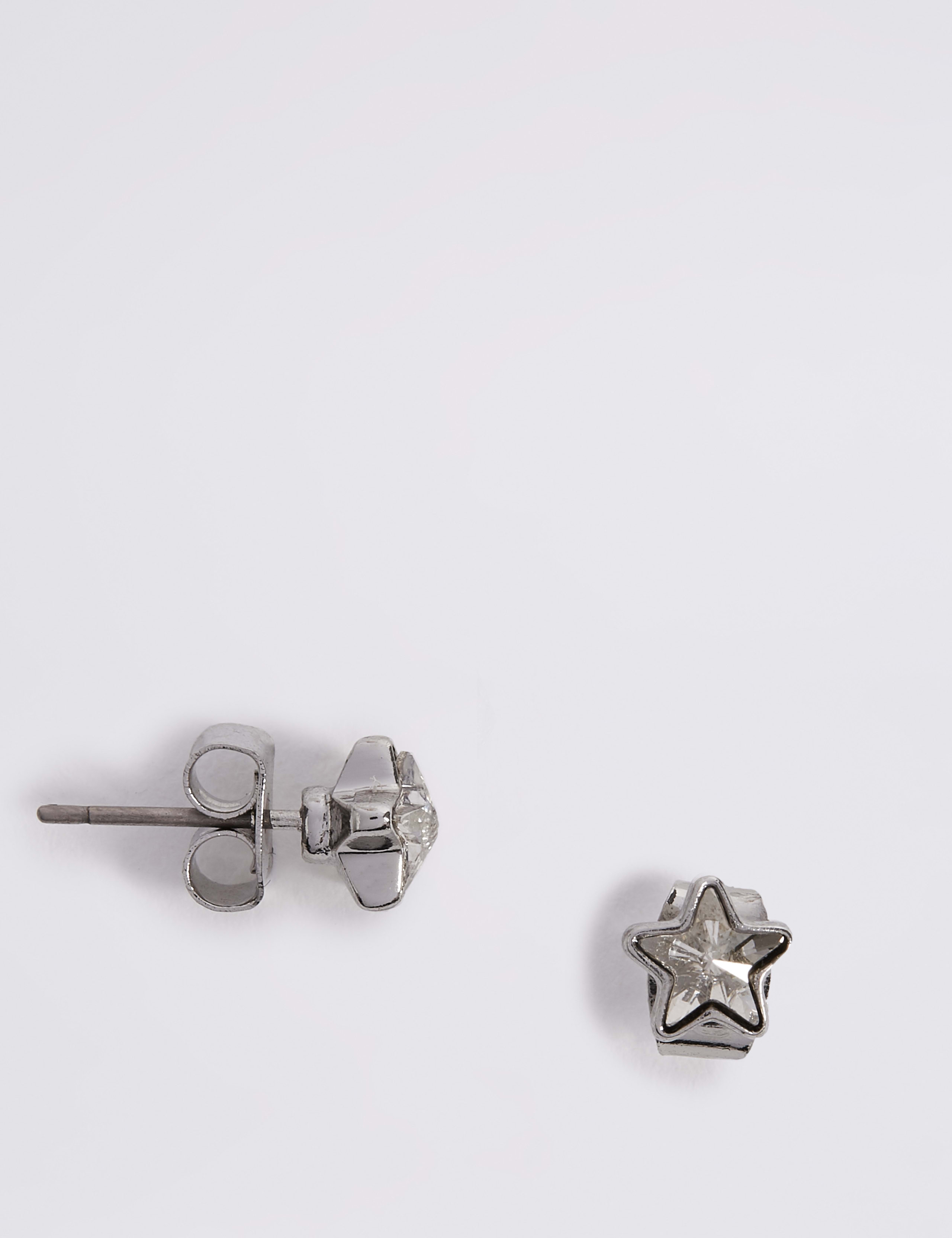 Star Stud Earrings With Swarovski® Crystals 2 of 2
