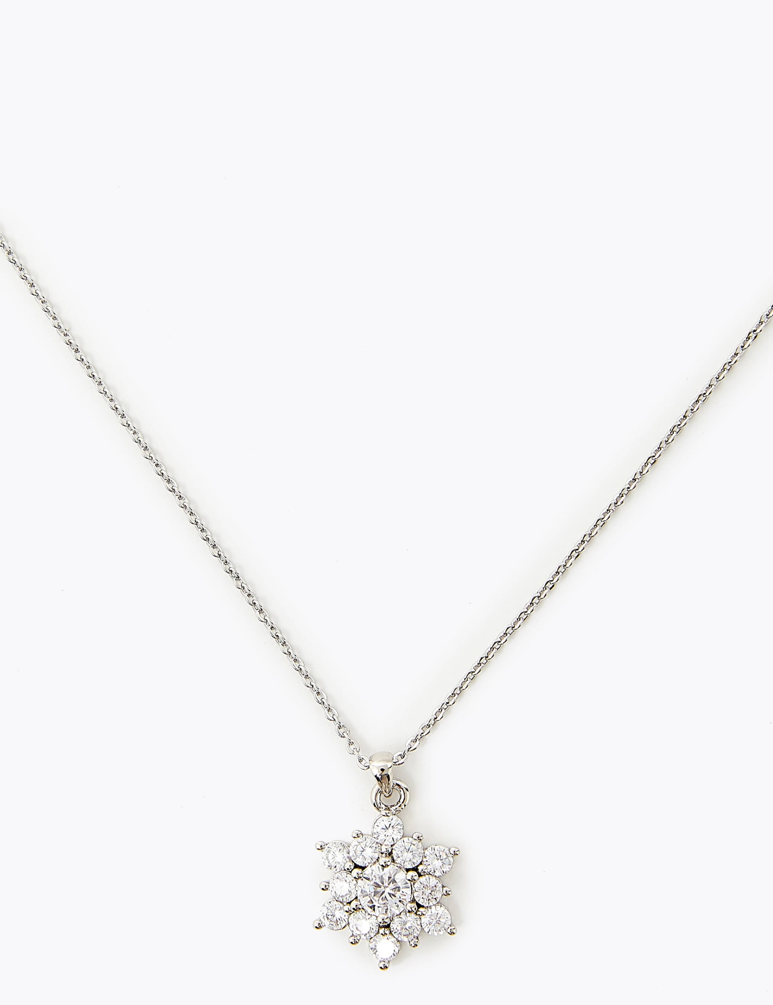 Platinum Plated Star Pendant Necklace 1 of 2