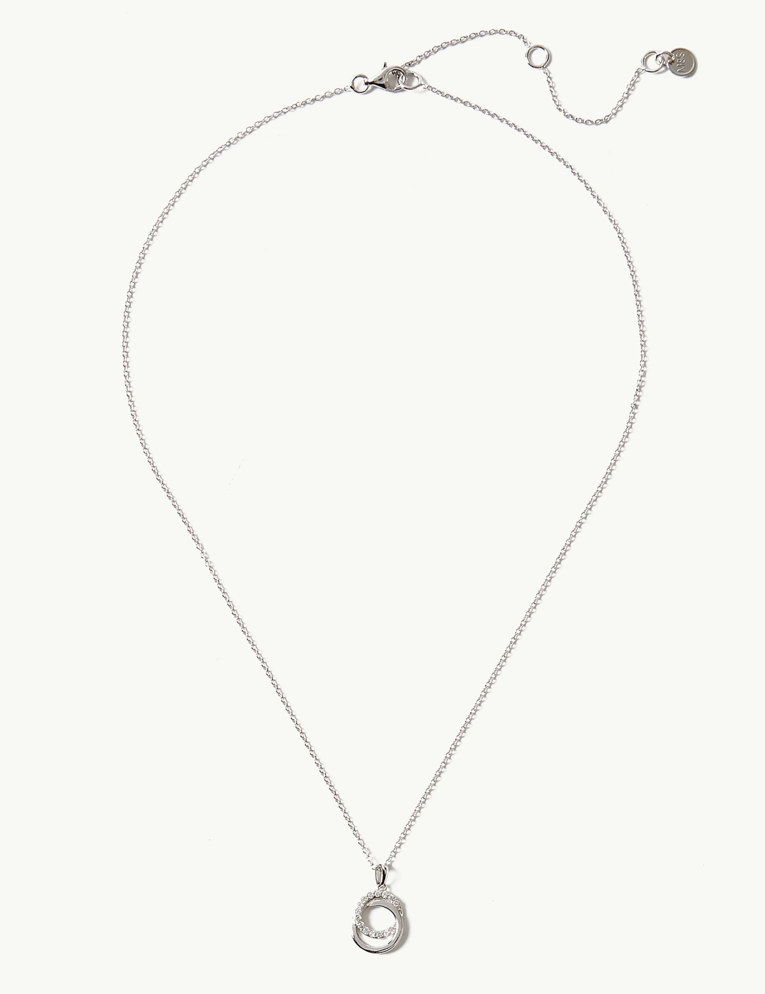 Sterling Silver Circle Necklace 1 of 2