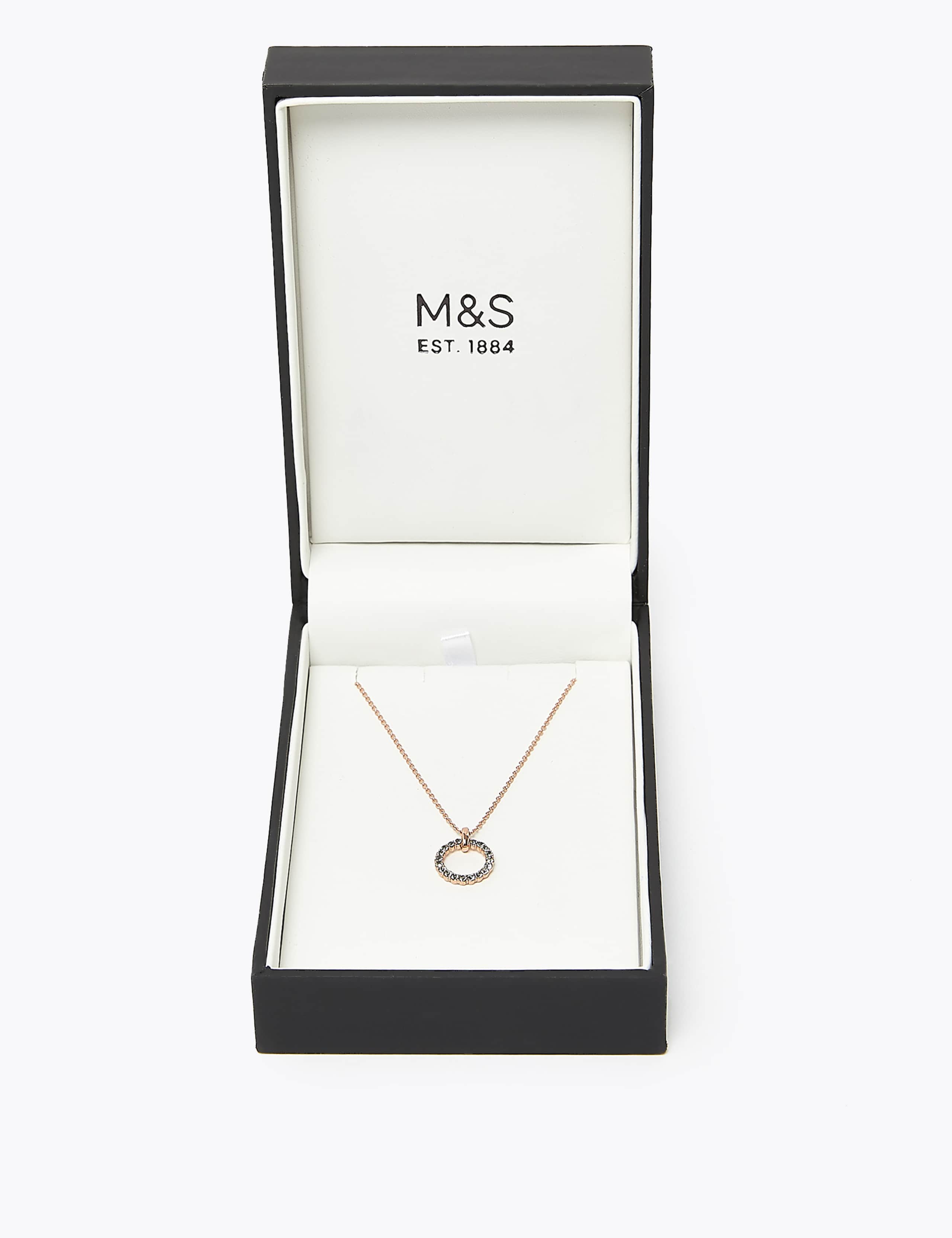 Sterling Silver Circle Pendant Necklace 3 of 3