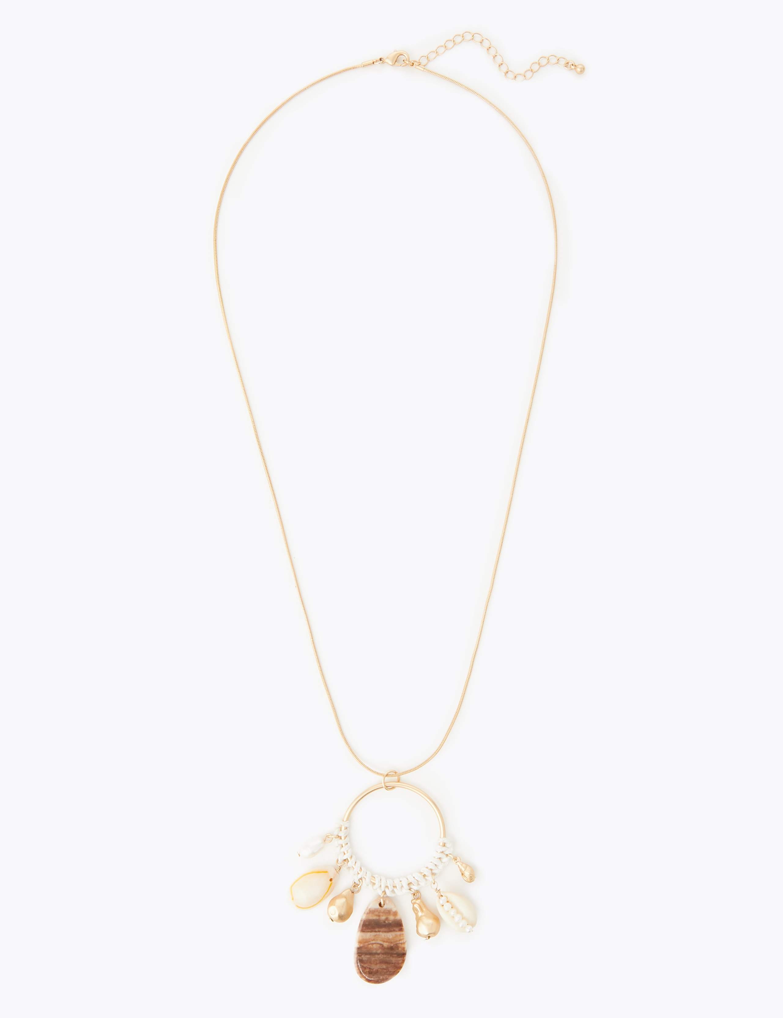 Shell Shape Hoop Pendant Necklaces 2 of 2