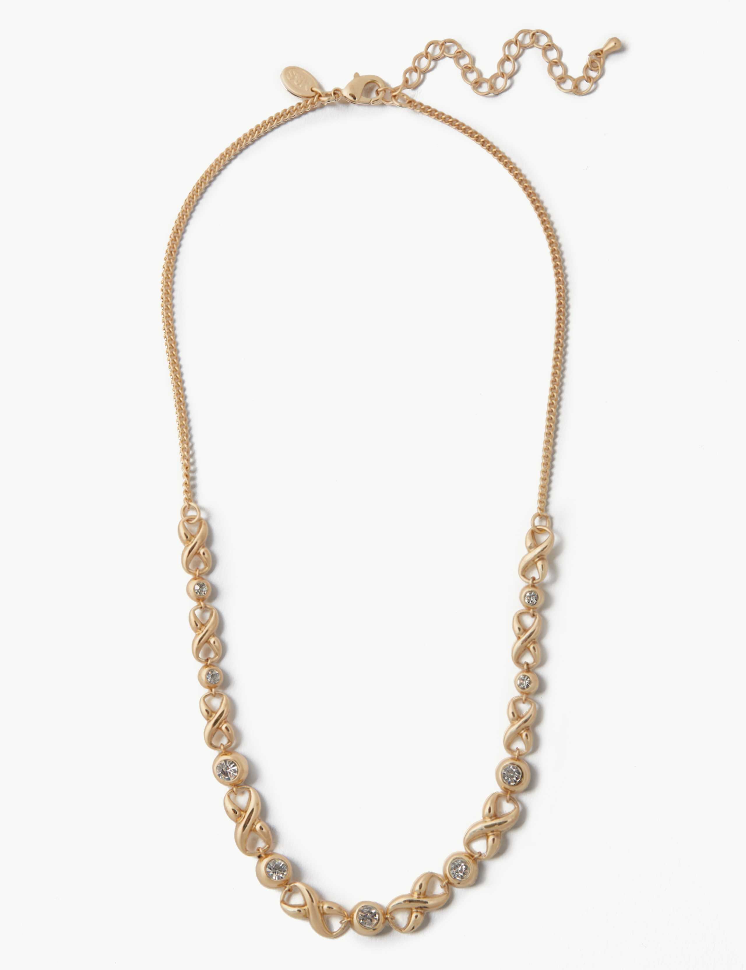 Gold Plated Sparkle Cross Necklace 2 of 2