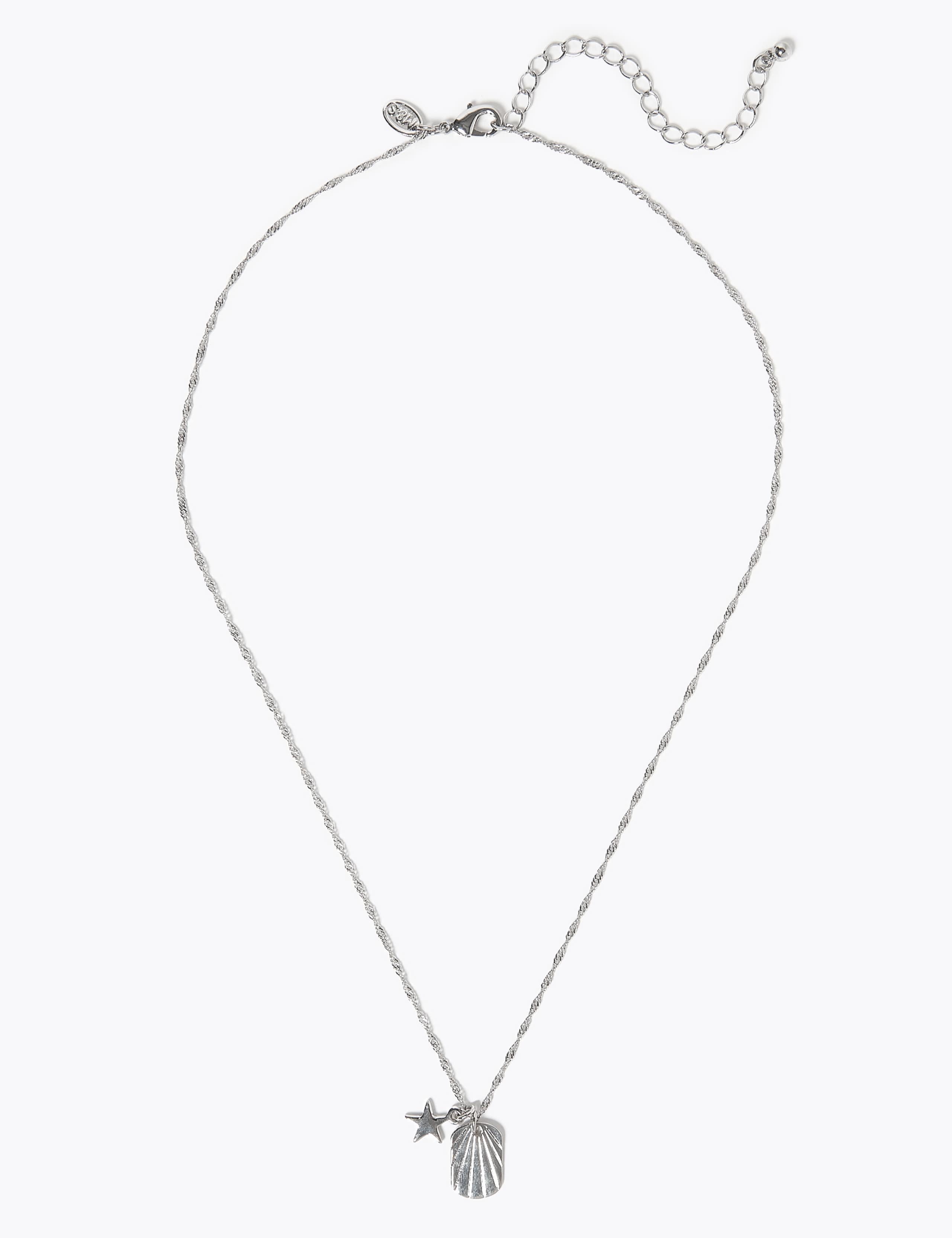 Silver Star Tag Necklace 2 of 2