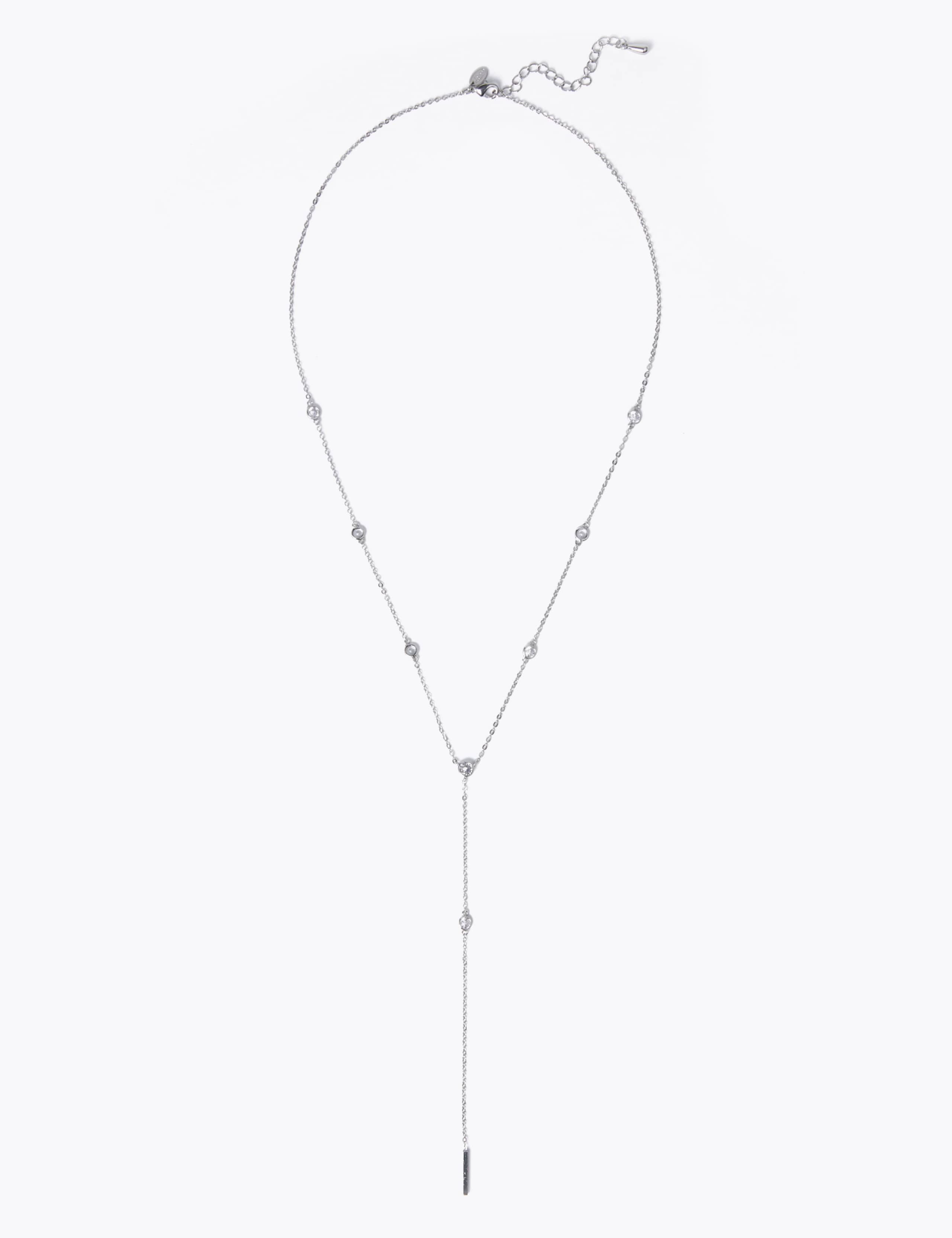 Crystal Pendant Lariat Necklace 1 of 1