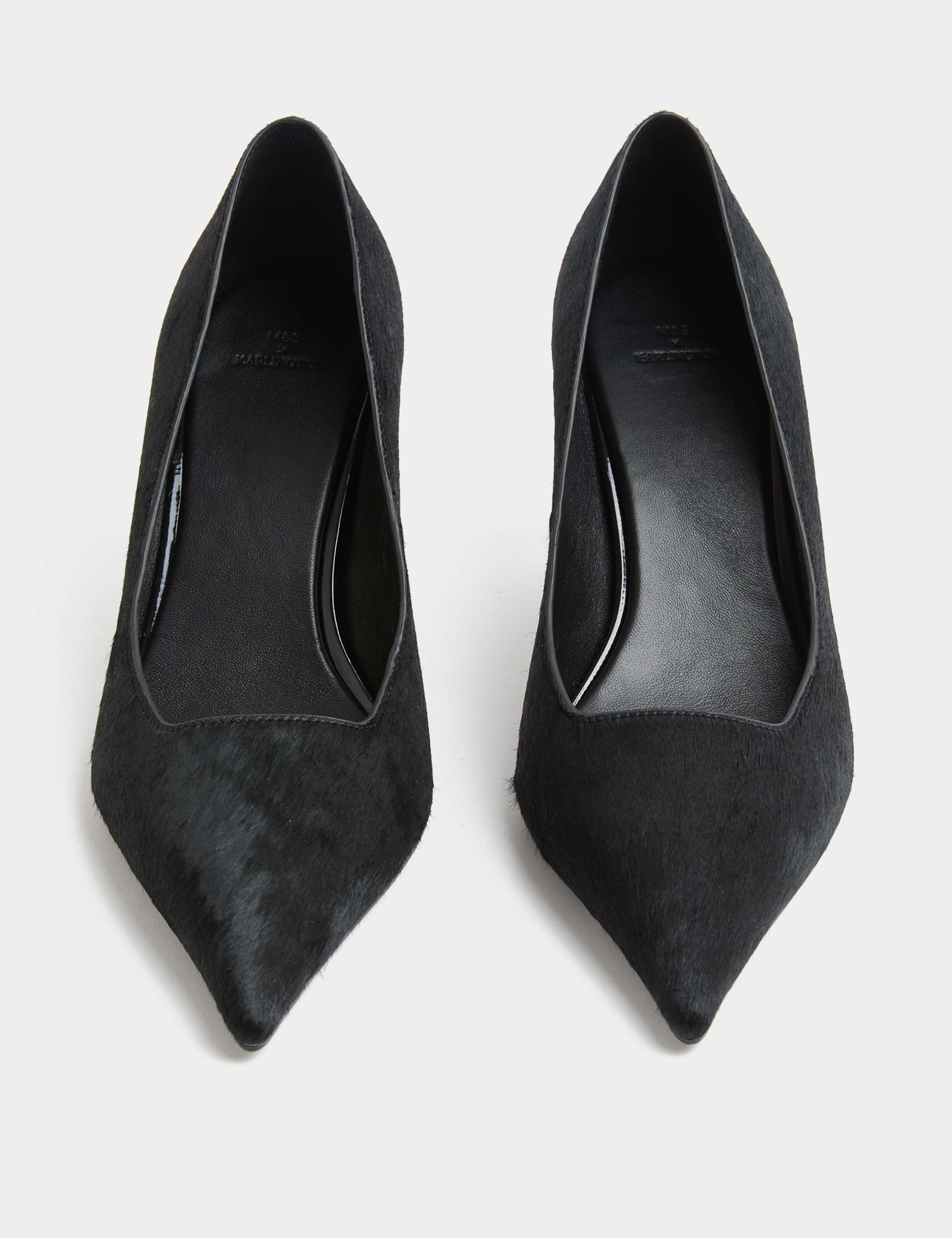 Hair On Leather Stiletto Heel Court Shoes 2 of 4