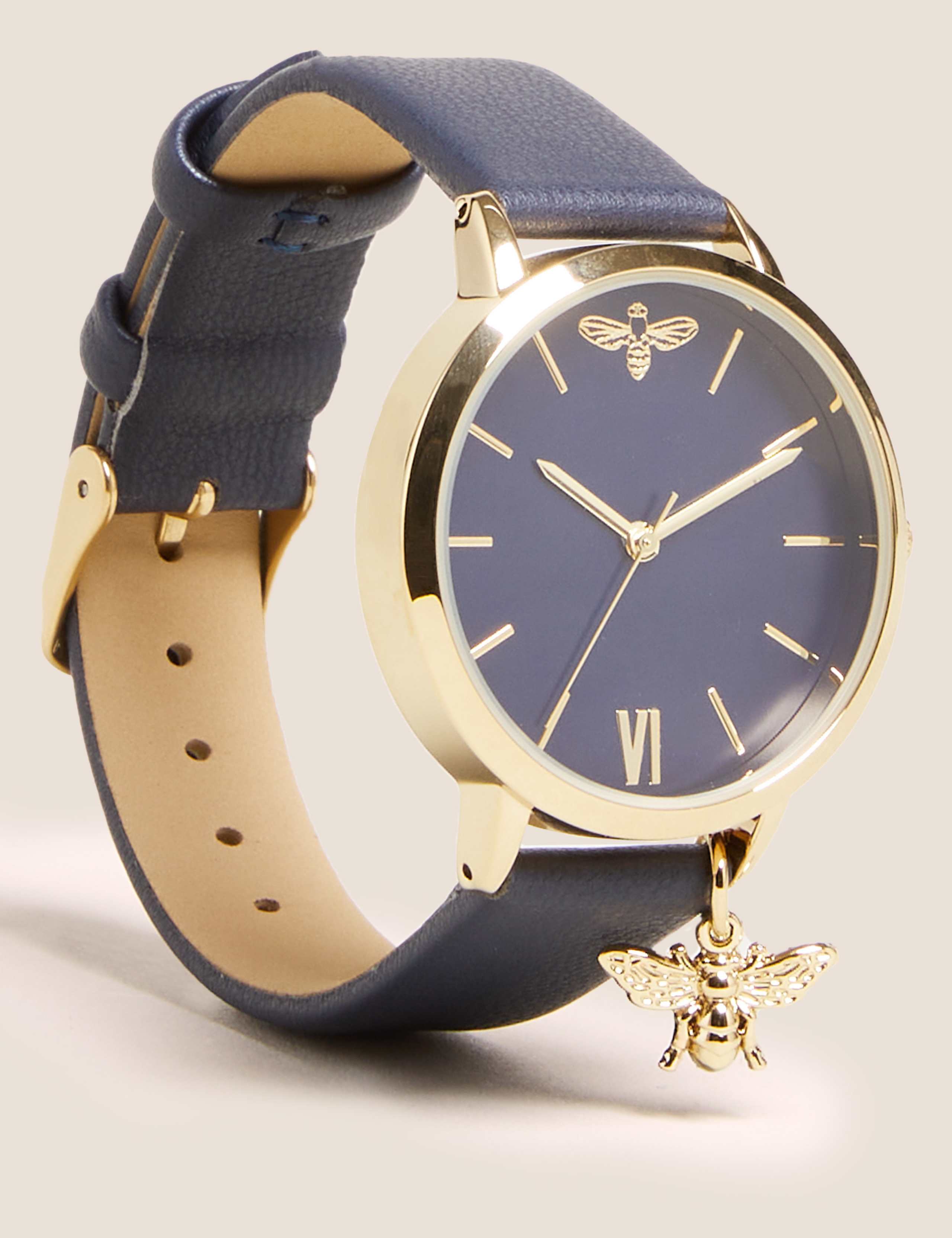 Round Face Bee Charm Watch 2 of 3