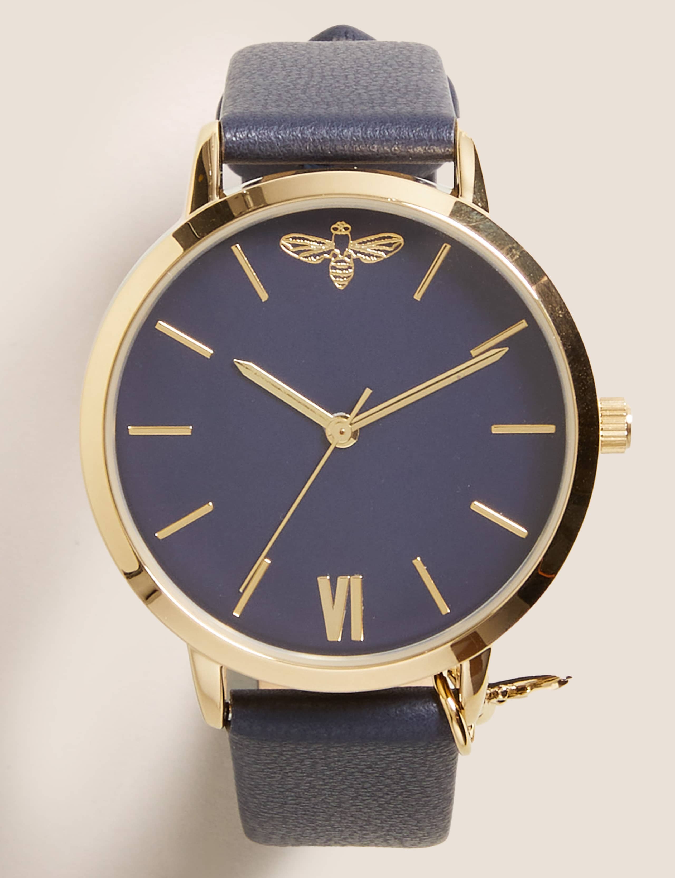 Round Face Bee Charm Watch 1 of 3