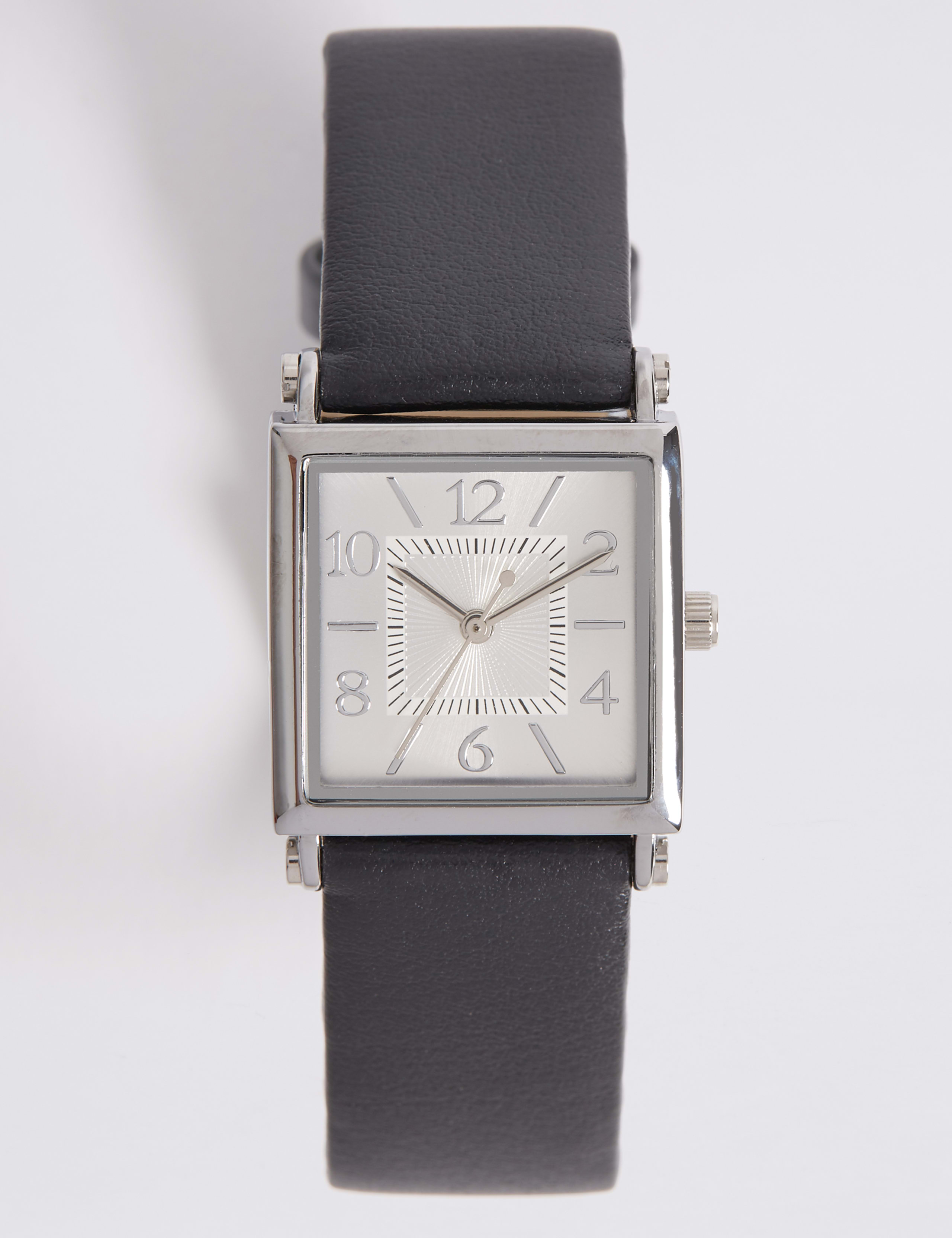 Square Face Strap Watch 2 of 3