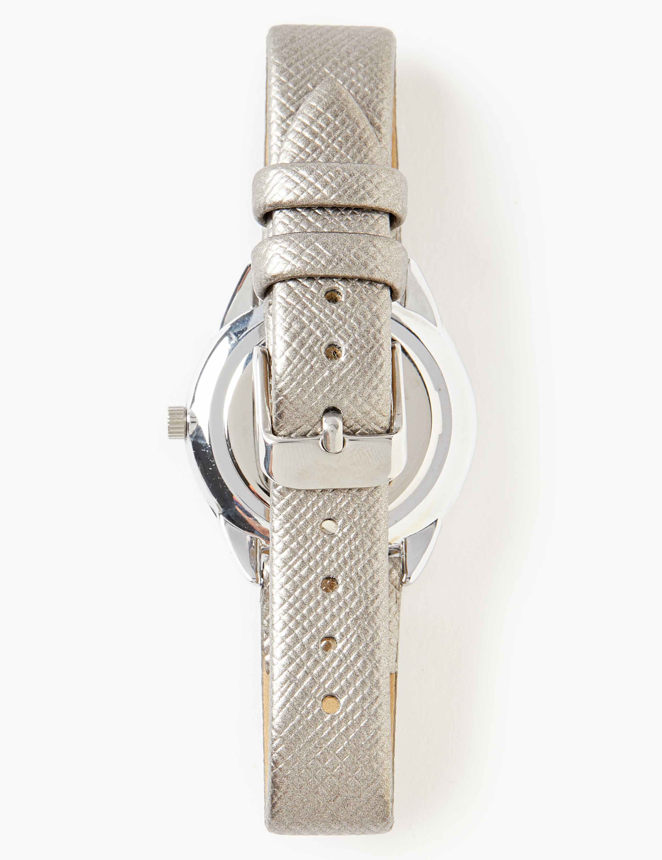 Round Face Sheen Strap Watch 4 of 4