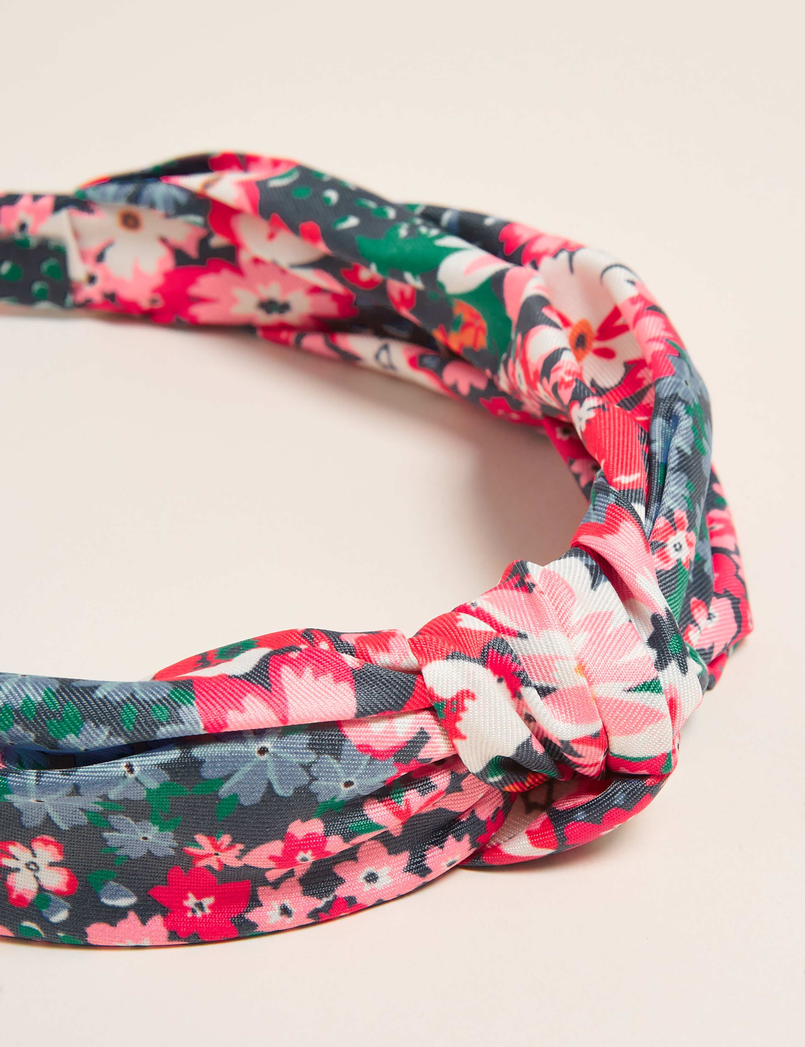 Satin Floral Knot Headband 2 of 2