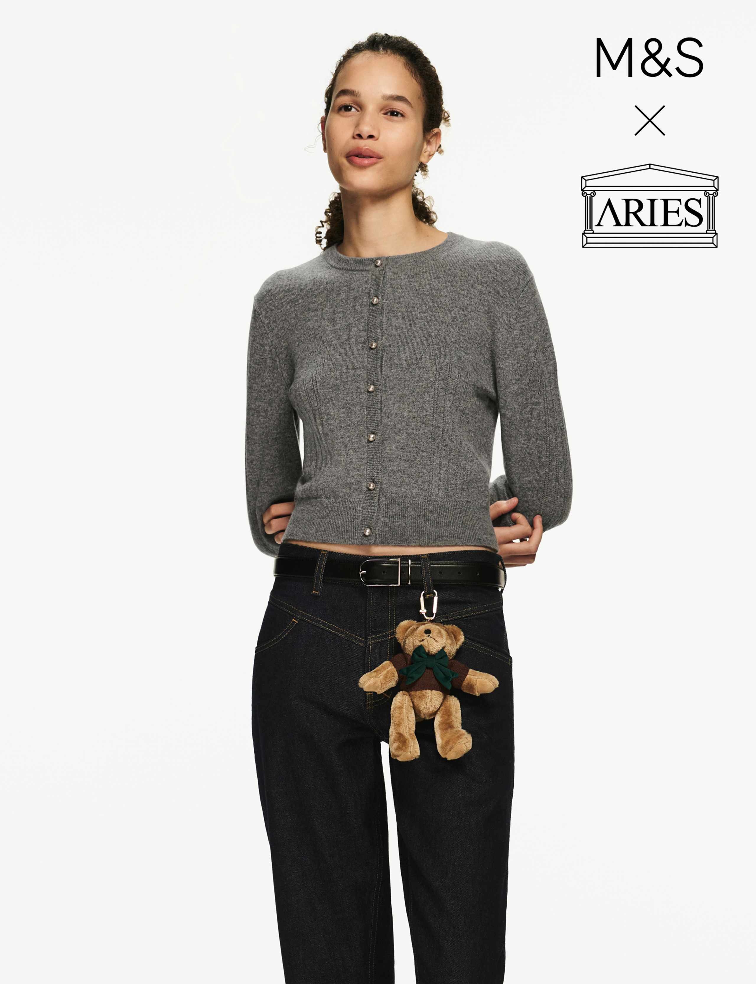 Pure Cashmere Crew Neck Cardigan 3 of 3