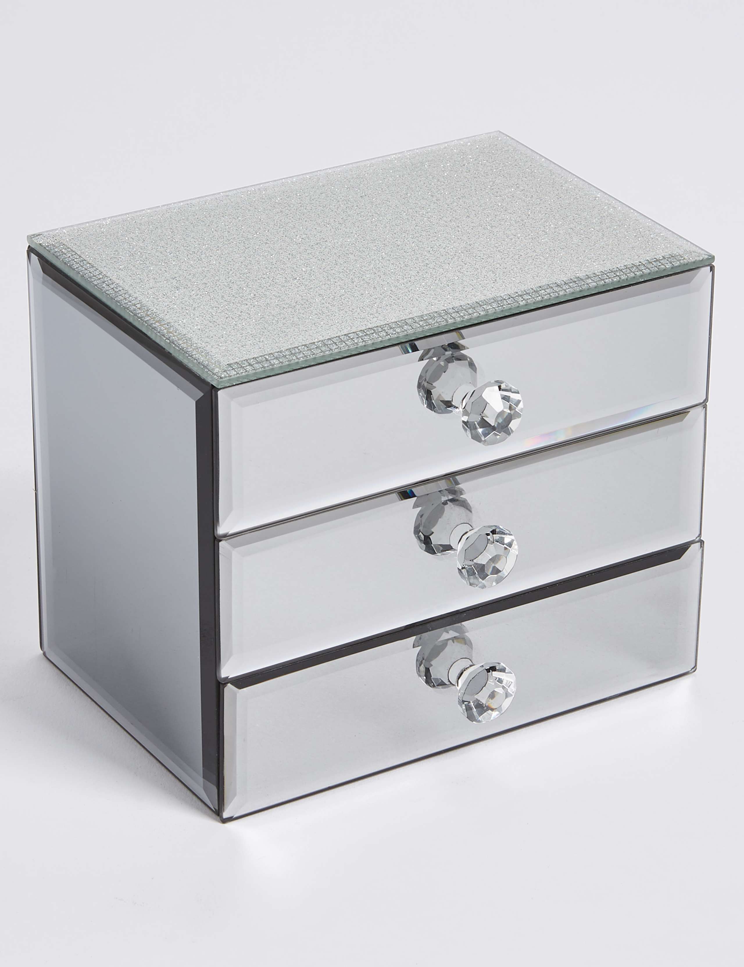 Glitter Diamanté 3 Drawer Jewellery Box 1 of 3