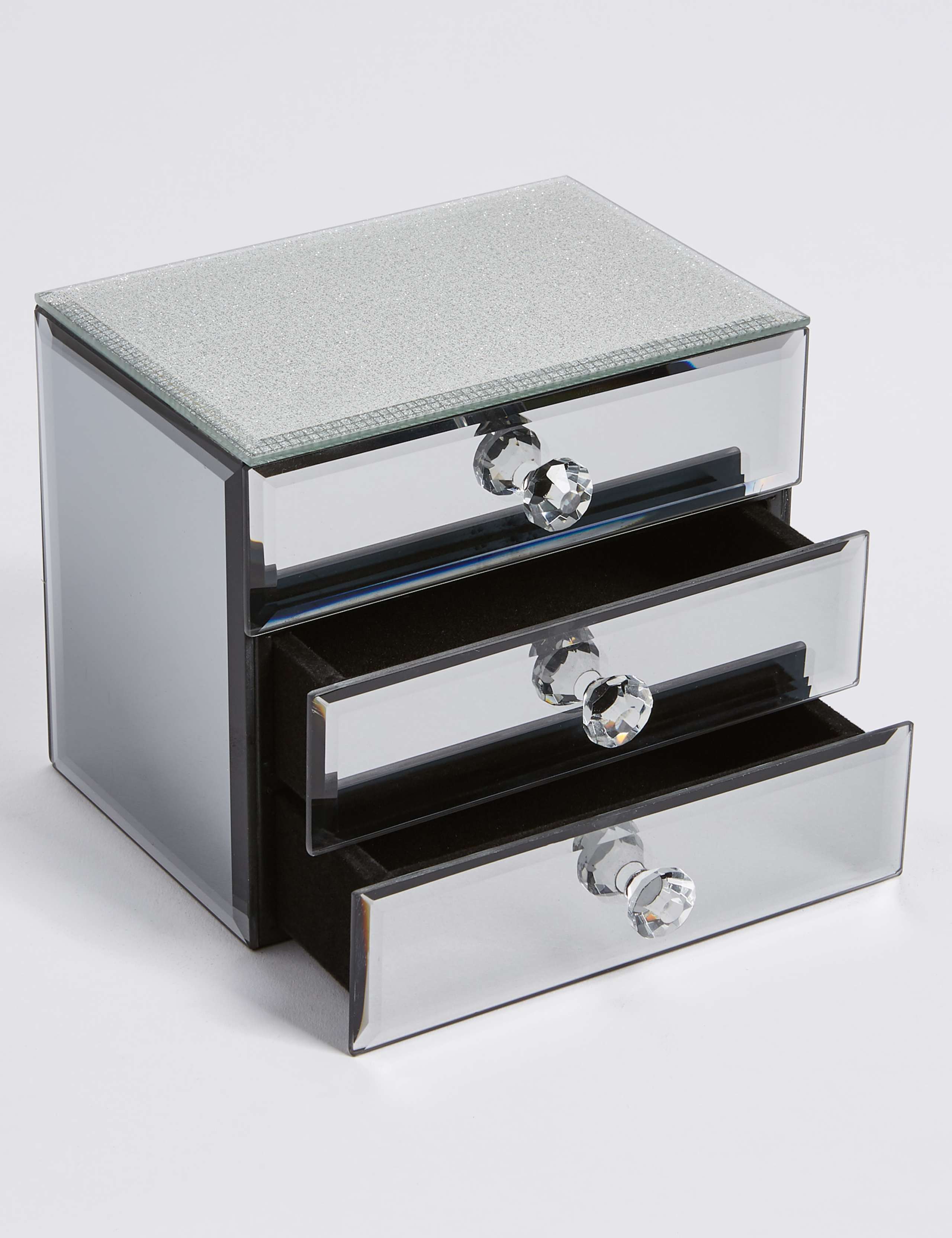 Glitter Diamanté 3 Drawer Jewellery Box 3 of 3