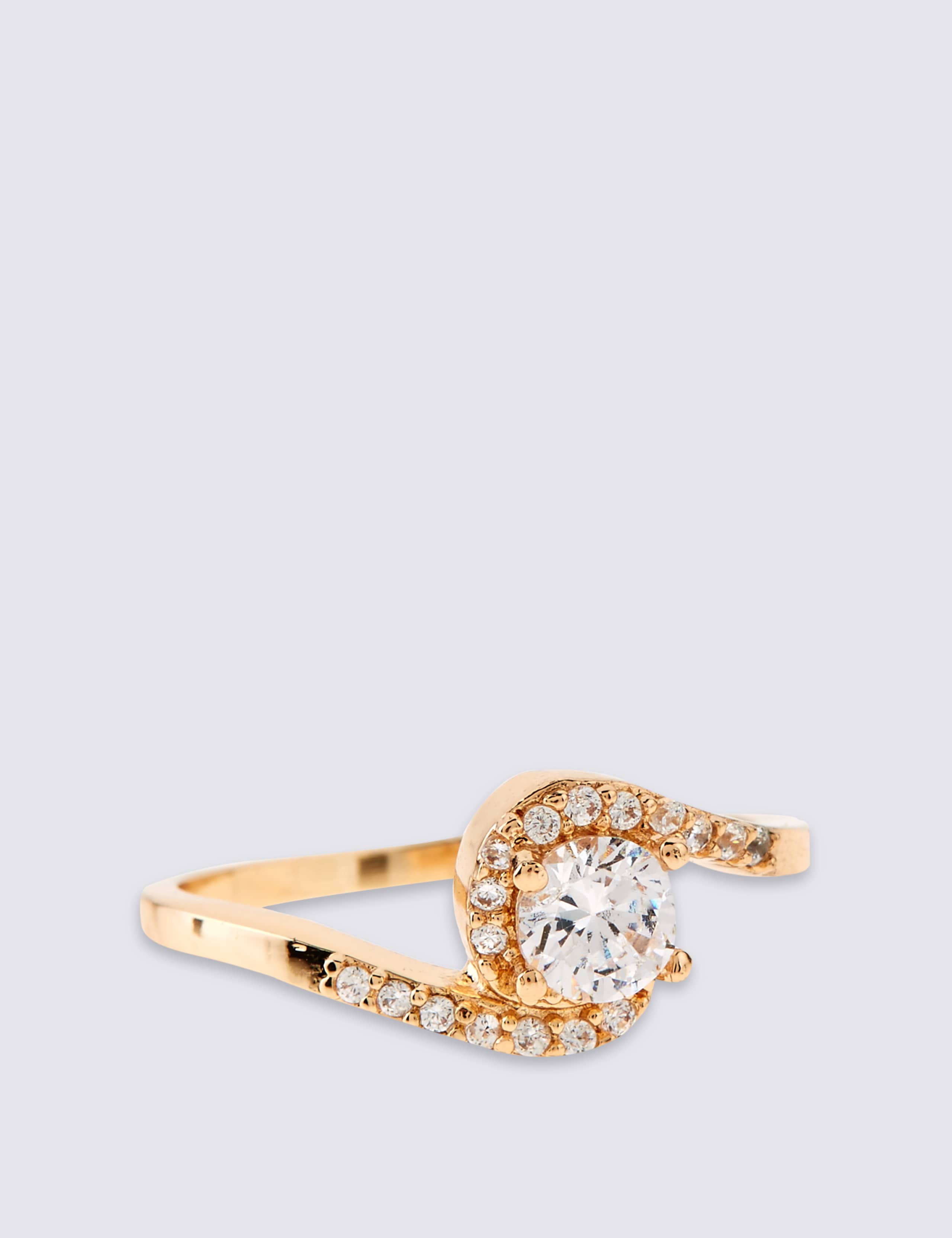 Gold Plated Stone Twist Ring 1 of 3