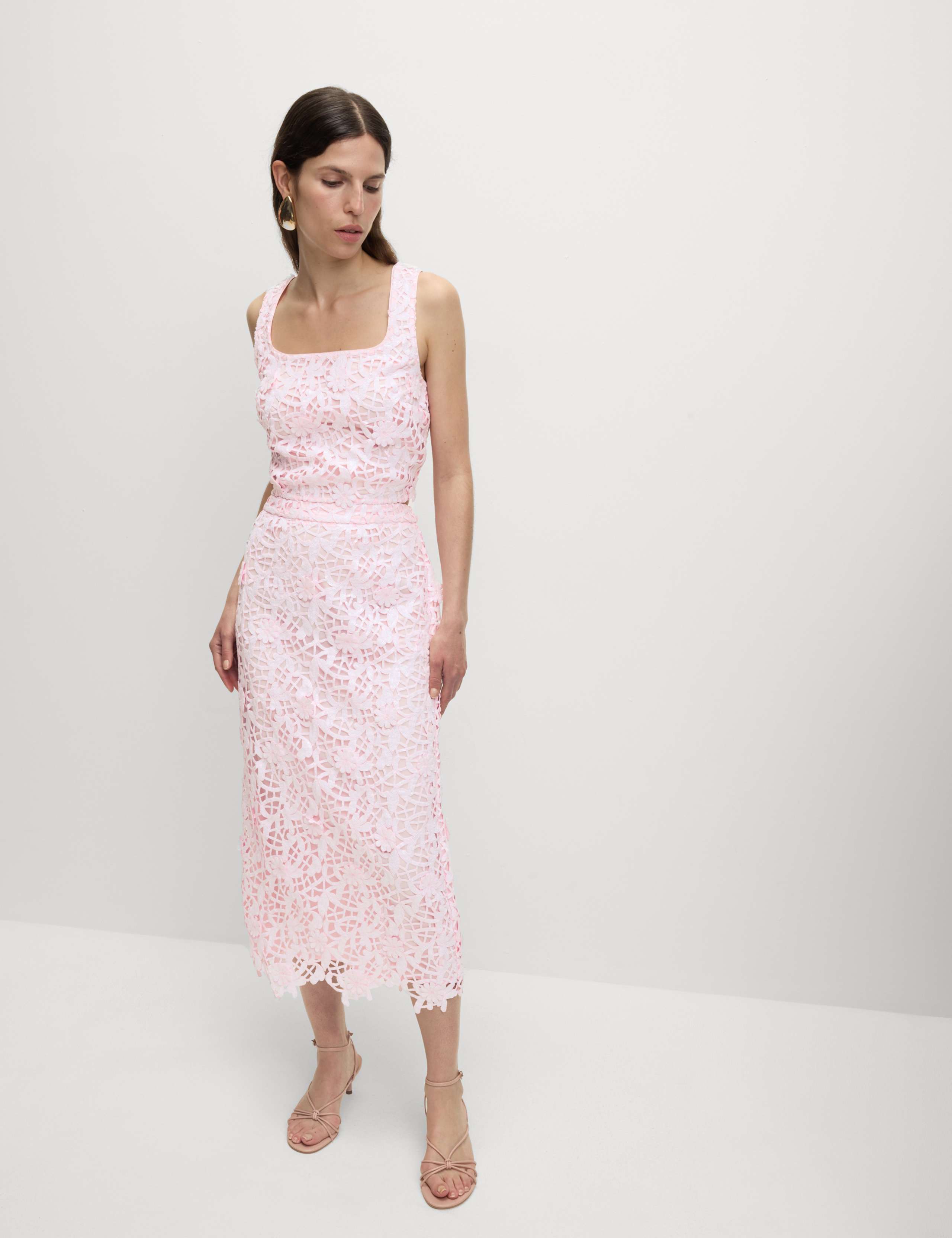 Square Neck Cutwork Crop Top 3 of 6