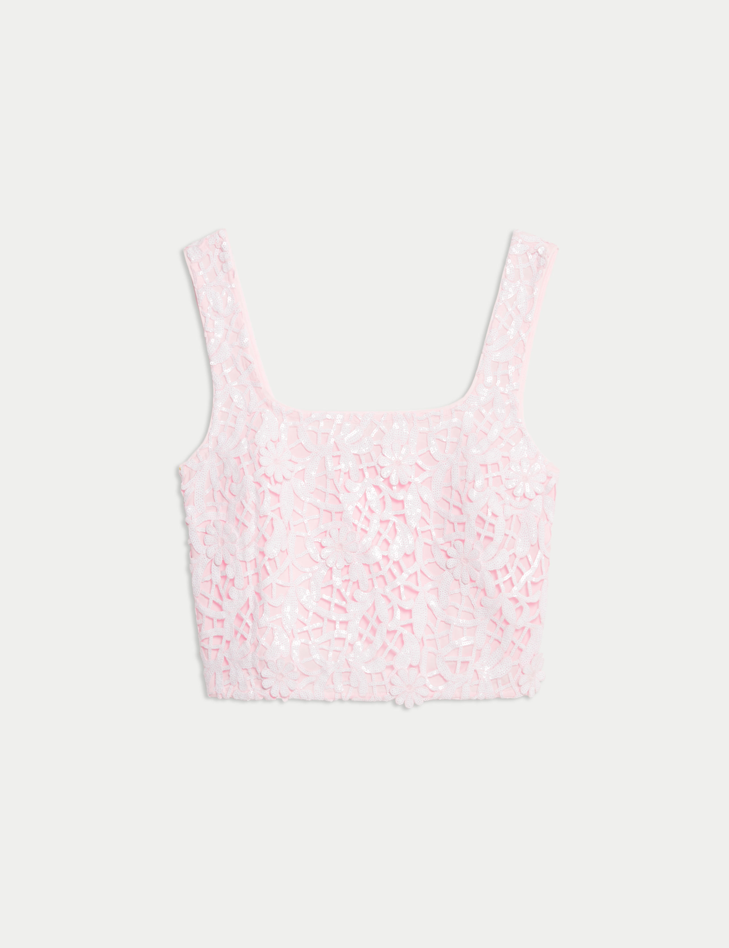 Square Neck Cutwork Crop Top 2 of 6