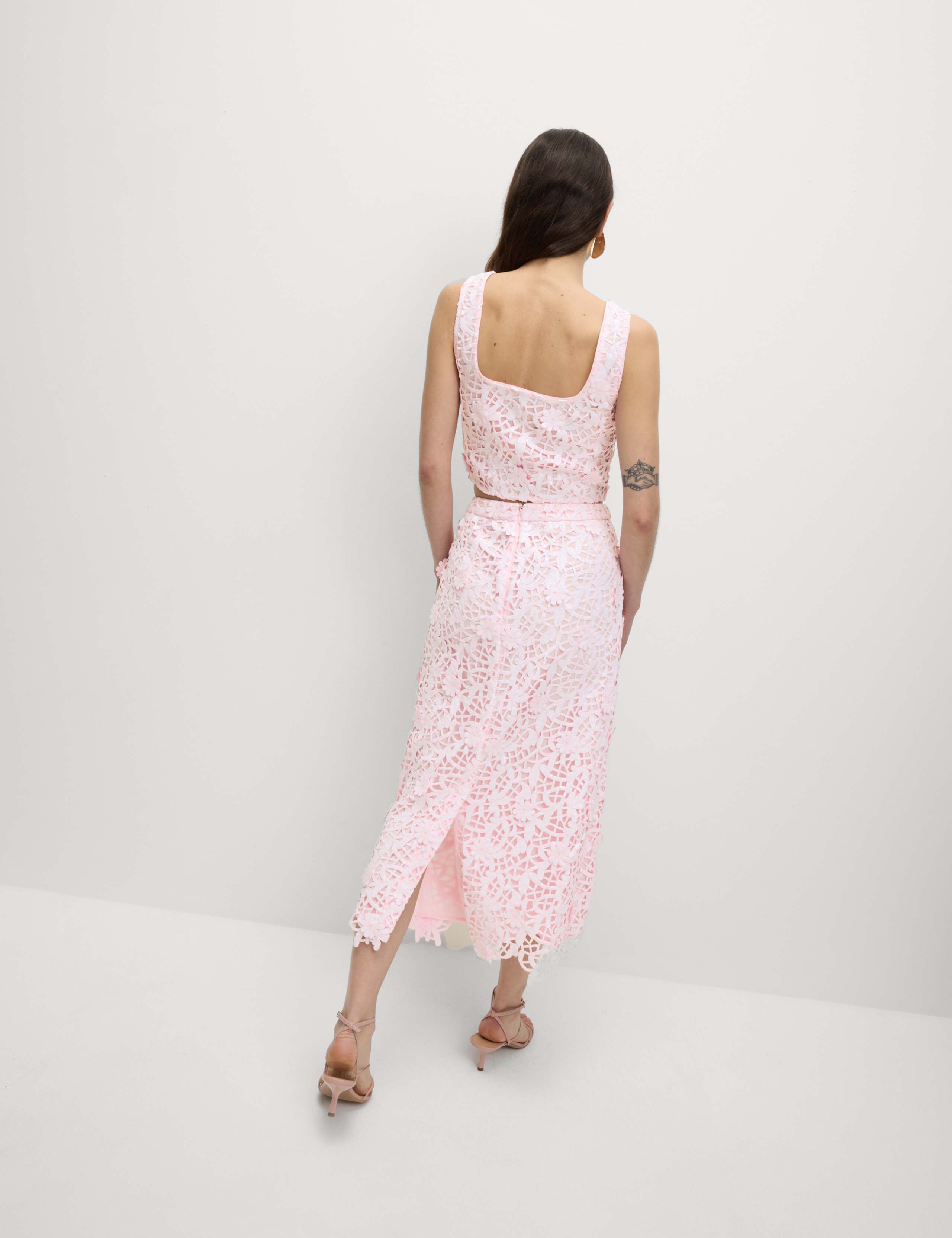 Embellished Cutwork Midaxi Column Skirt 4 of 5