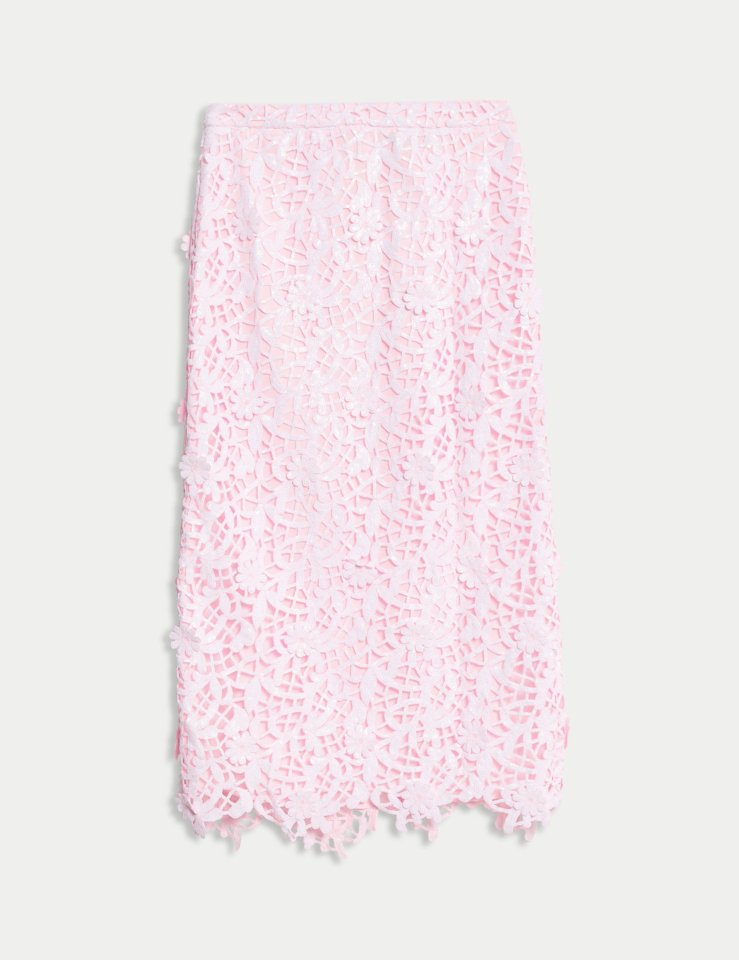 Embellished Cutwork Midaxi Column Skirt 2 of 5