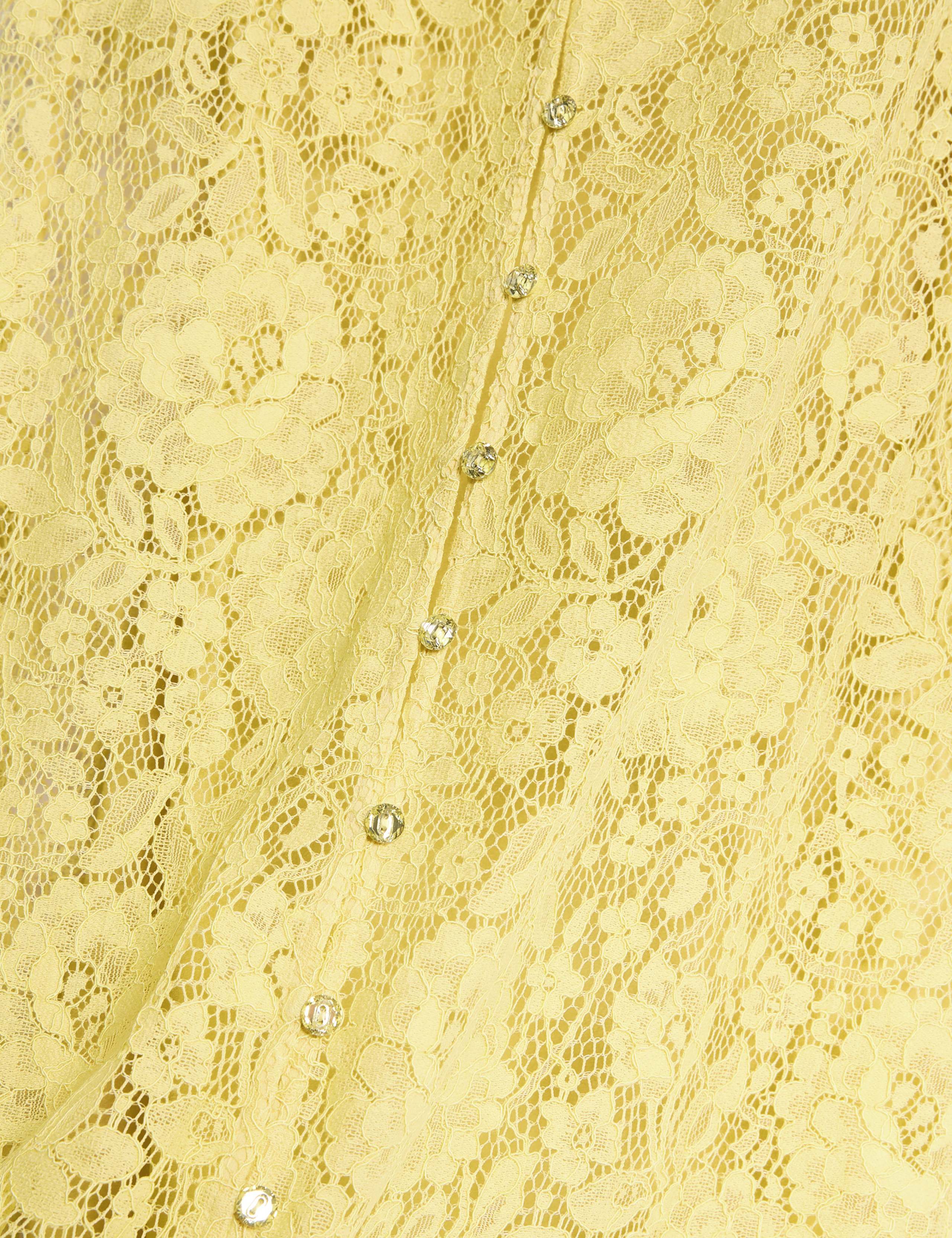 Lace Button Through Midi Tea Dress With Cotton 8 of 8
