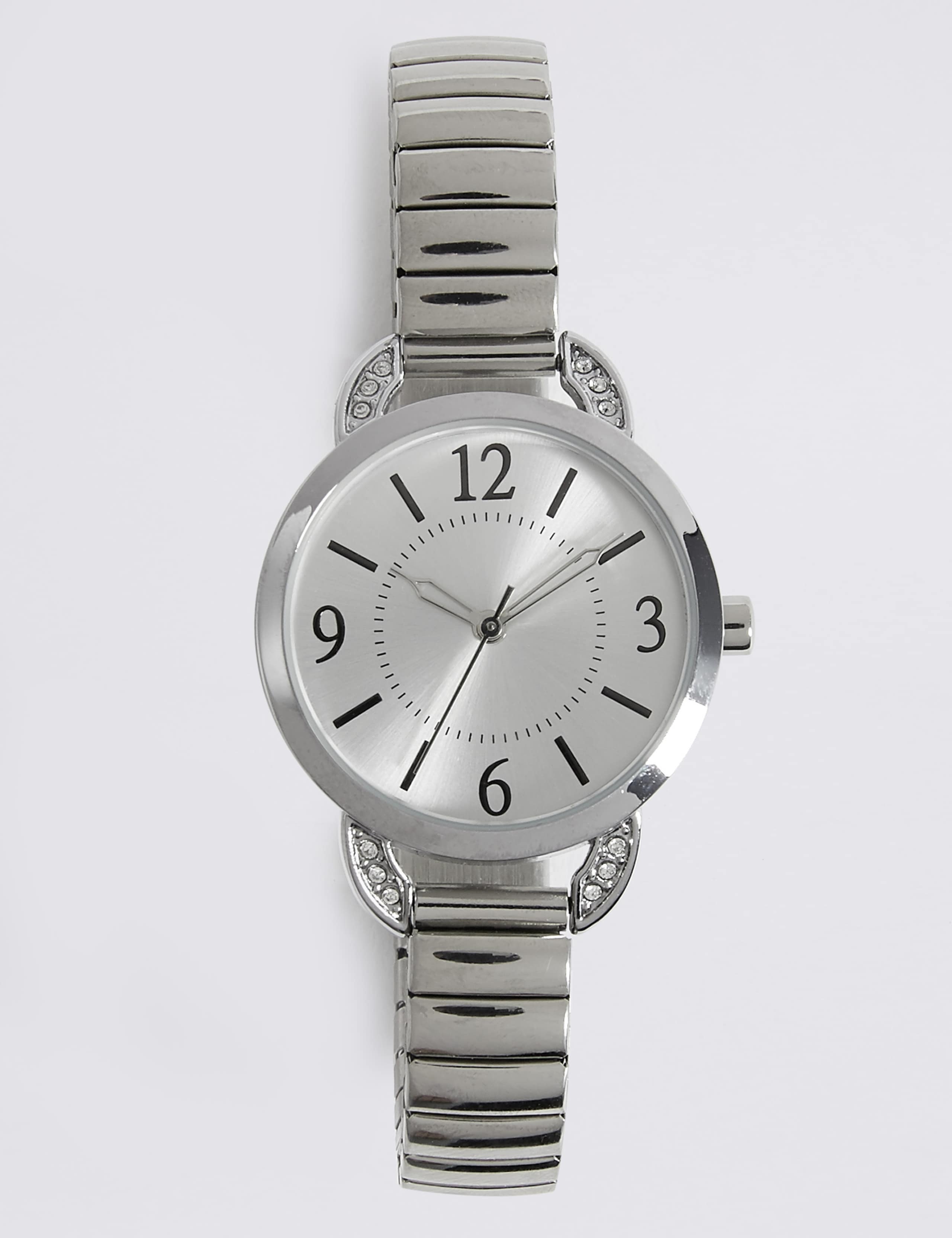 Round Face Expandable Strap Watch 1 of 4