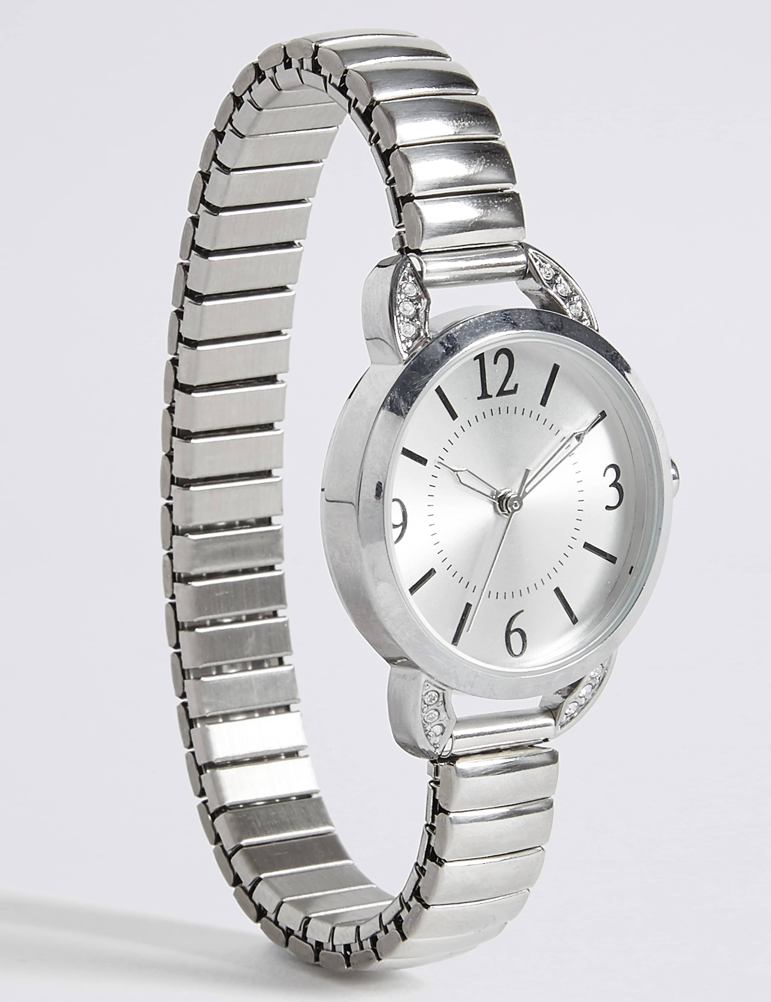 Round Face Expandable Strap Watch 3 of 4