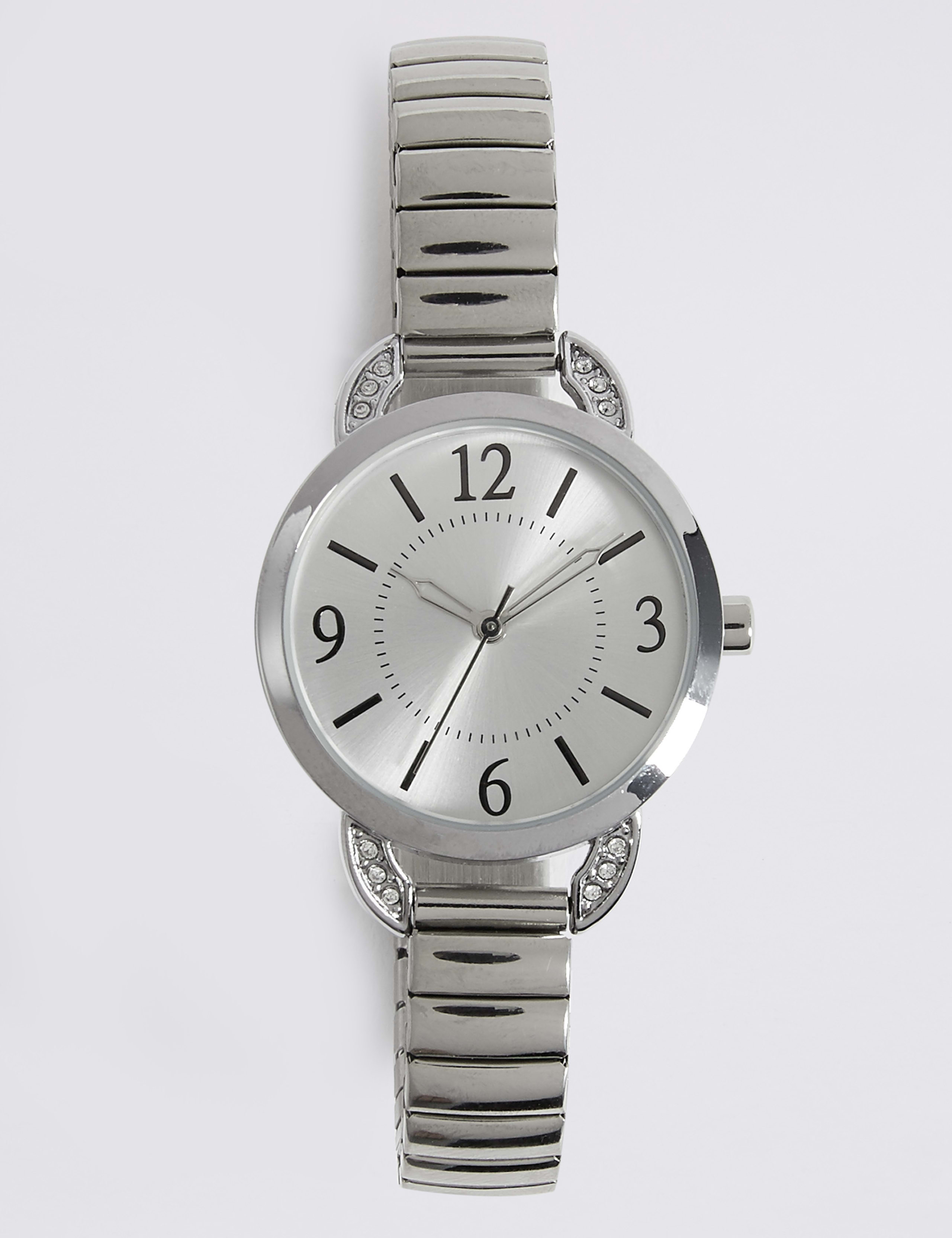 Round Face Expandable Strap Watch 2 of 4